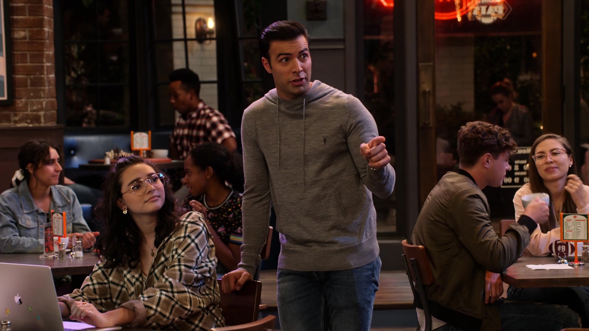 Allsaints grey mode, Merino pullover hoodie, Expanding Universe of Ashley Garcia, S01E10, 1920x1080 Full HD Desktop