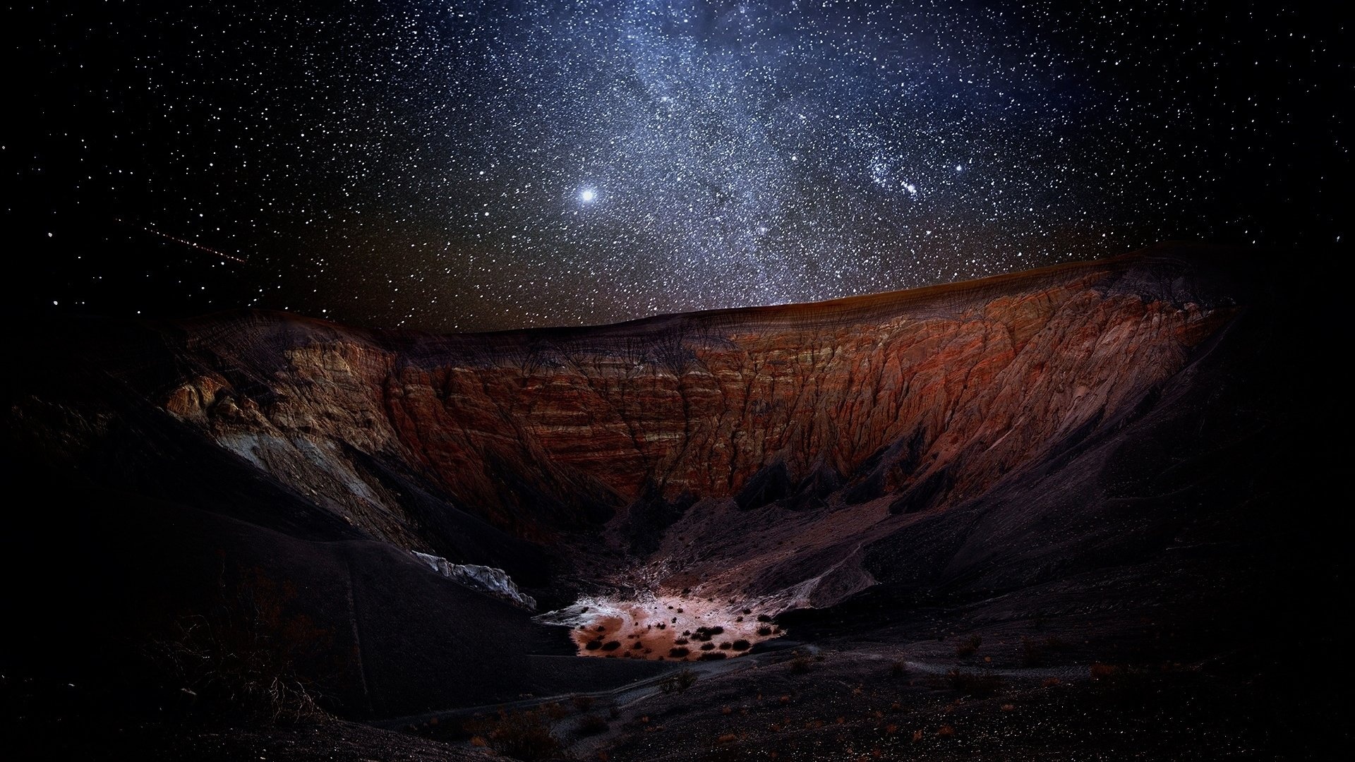 Ubehebe Crater, Death Valley National Park, California, USA, 1920x1080 Full HD Desktop