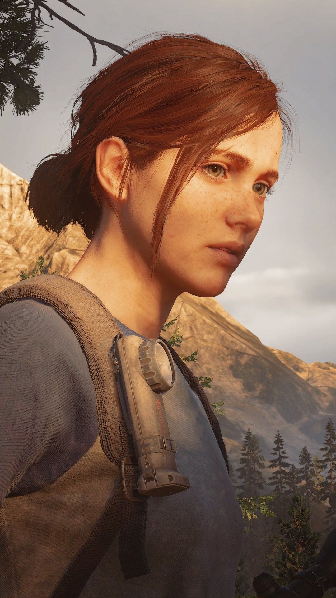 Ellie Williams, The Last of Us Part II, backpack strap flashlight, Full HD Phone wallpaper