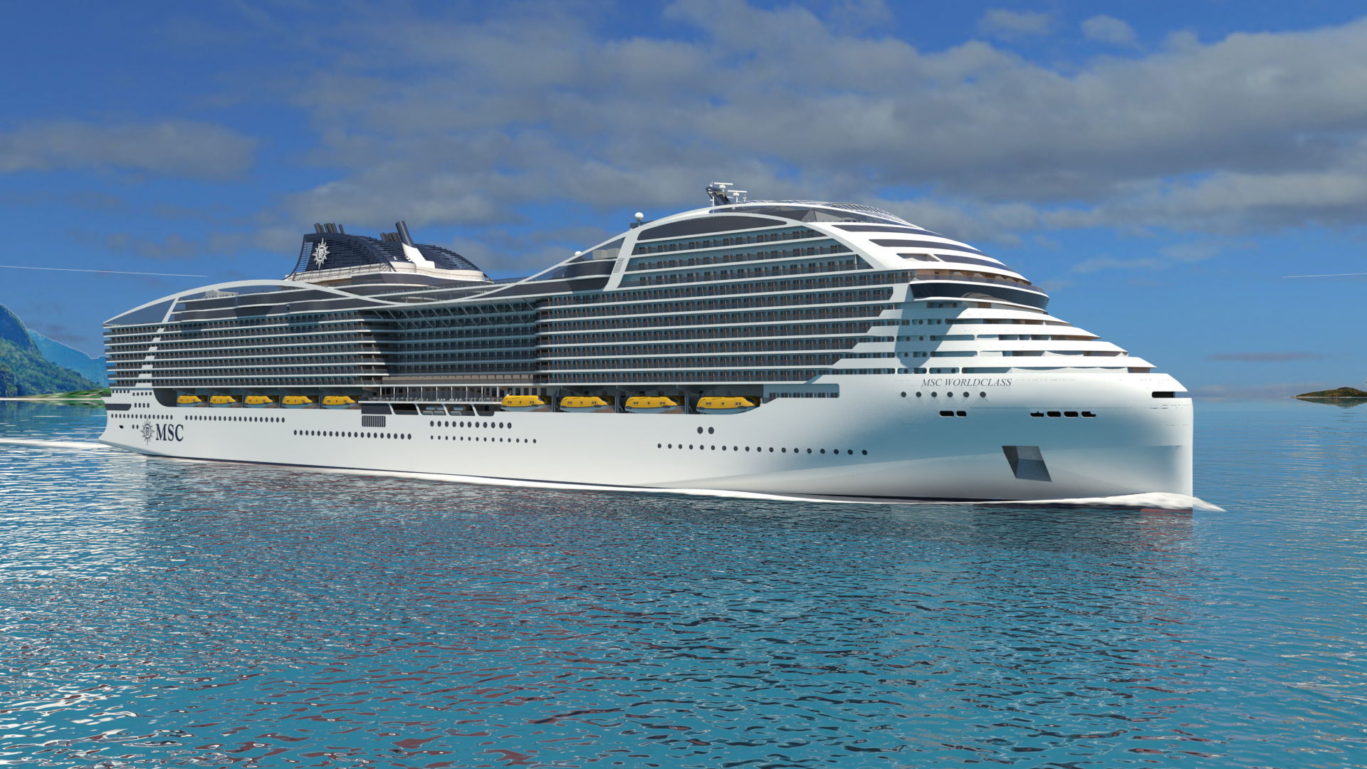 biggest cruise ship, msc cruises, cond nast traveler, 1920x1080 Full HD Desktop