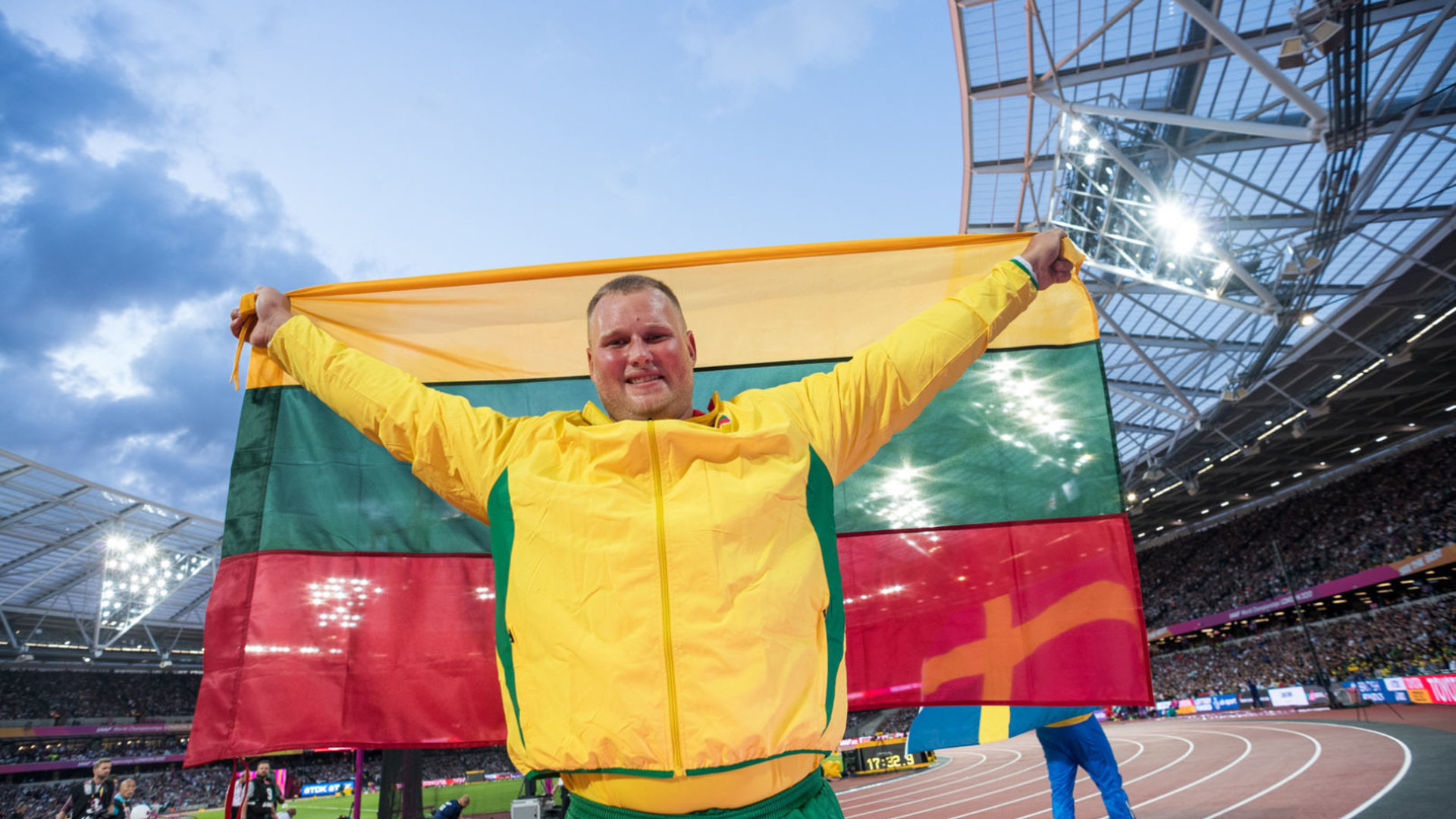 Andrius Gudzius, Golden London, World champion discus thrower, 1920x1080 Full HD Desktop