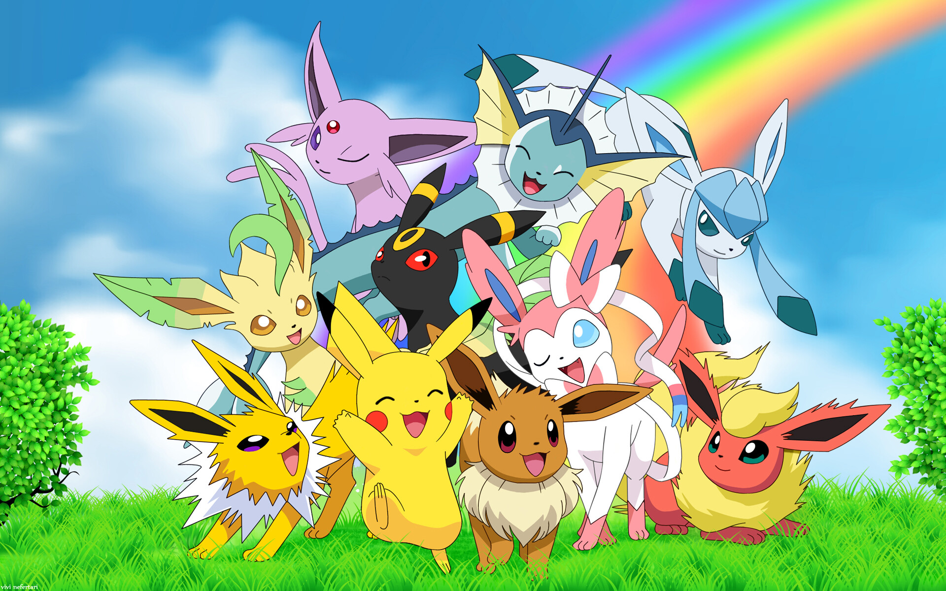 Pokmon wallpaper, Rainbow theme, Endless beauty, Dreamy atmosphere, 1920x1200 HD Desktop