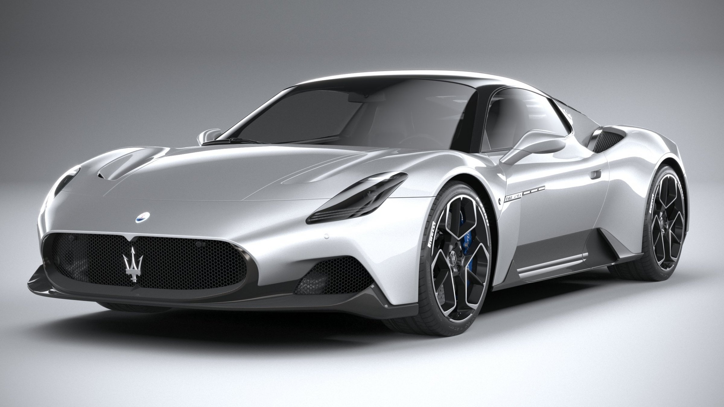 Maserati MC20, 2021 model, 3D model, Squir, 2400x1350 HD Desktop