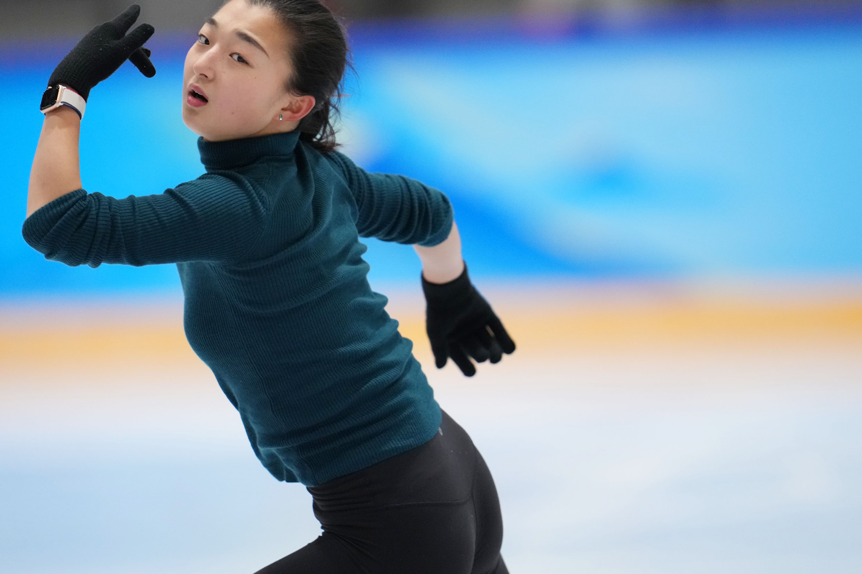 Kaori Sakamoto, Figure skater, Morning practice, Figure skating community, 3000x2000 HD Desktop