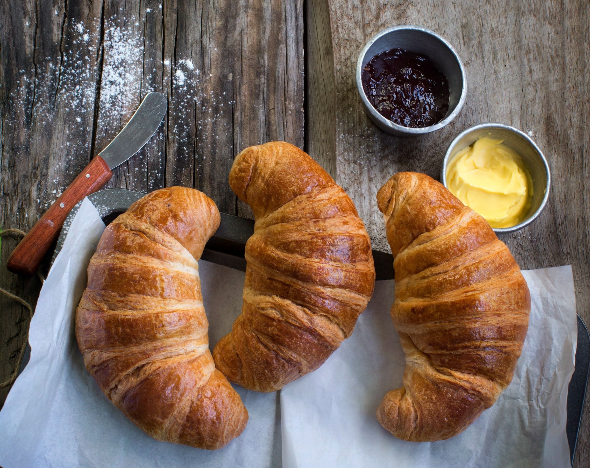 Jam and butter, Croissants Wallpaper, 2280x1810 HD Desktop
