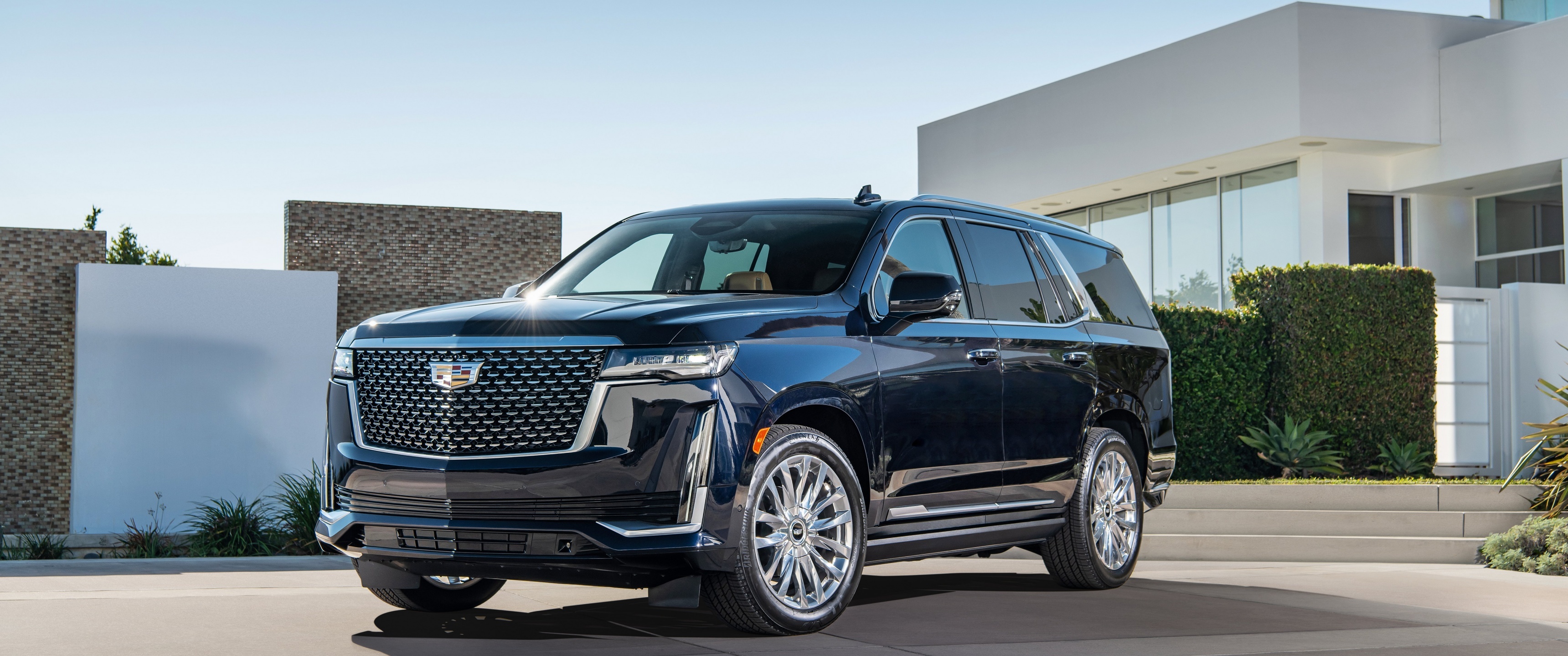 V-Series 2021, Cadillac Escalade Wallpaper, 3440x1440 Dual Screen Desktop