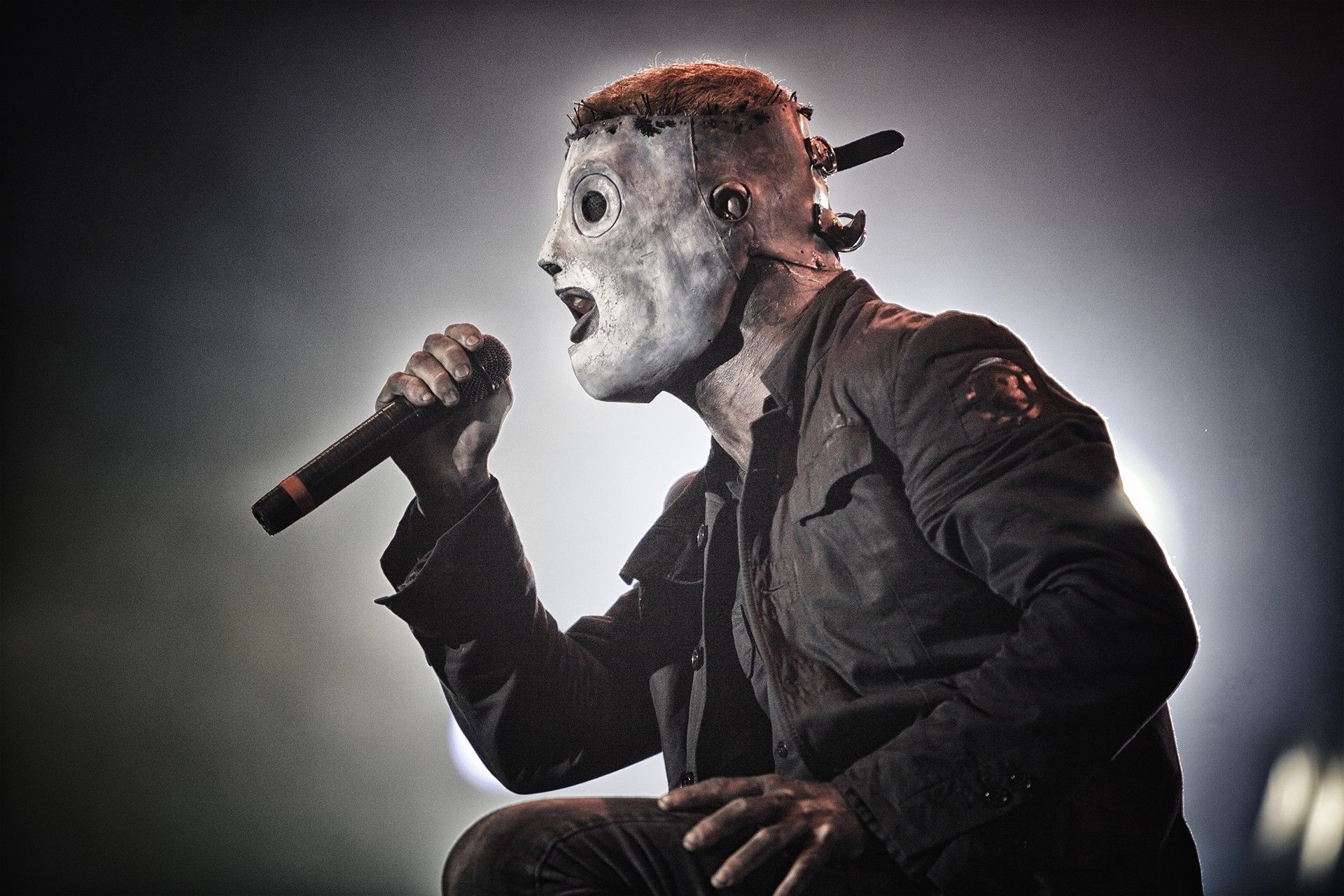 Corey Taylor, Slipknot, stage microphone, HD Desktop wallpaper