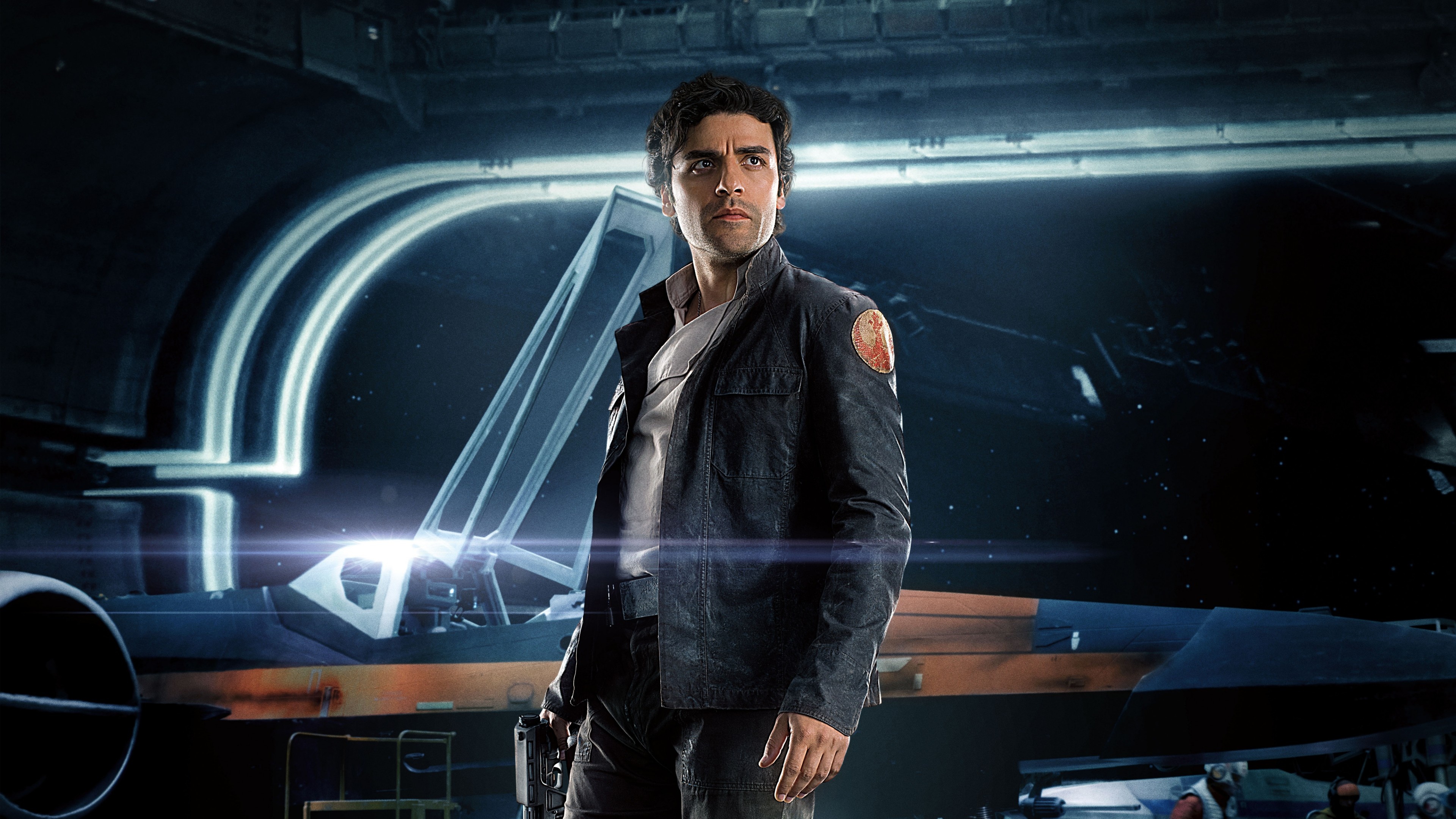 Oscar Isaac, Poe Dameron, Star Wars Episode 8, Movie wallpaper, 3840x2160 4K Desktop