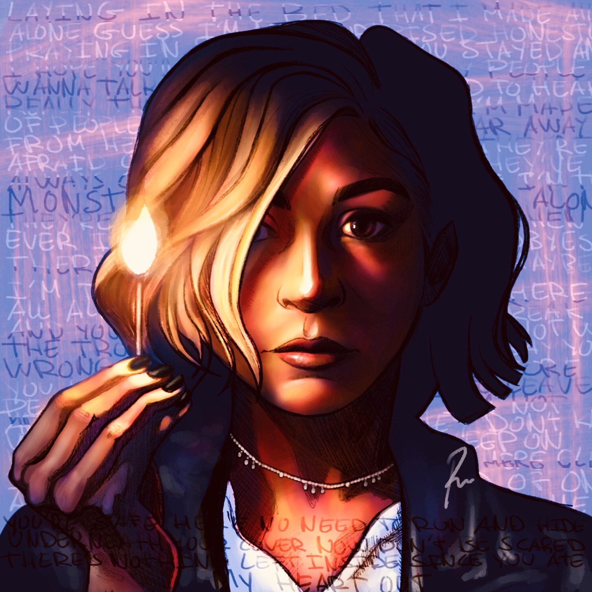 Gabbie Hanna fan art, Creative expressions, Artistic tribute, Fandom dedication, 1920x1920 HD Phone