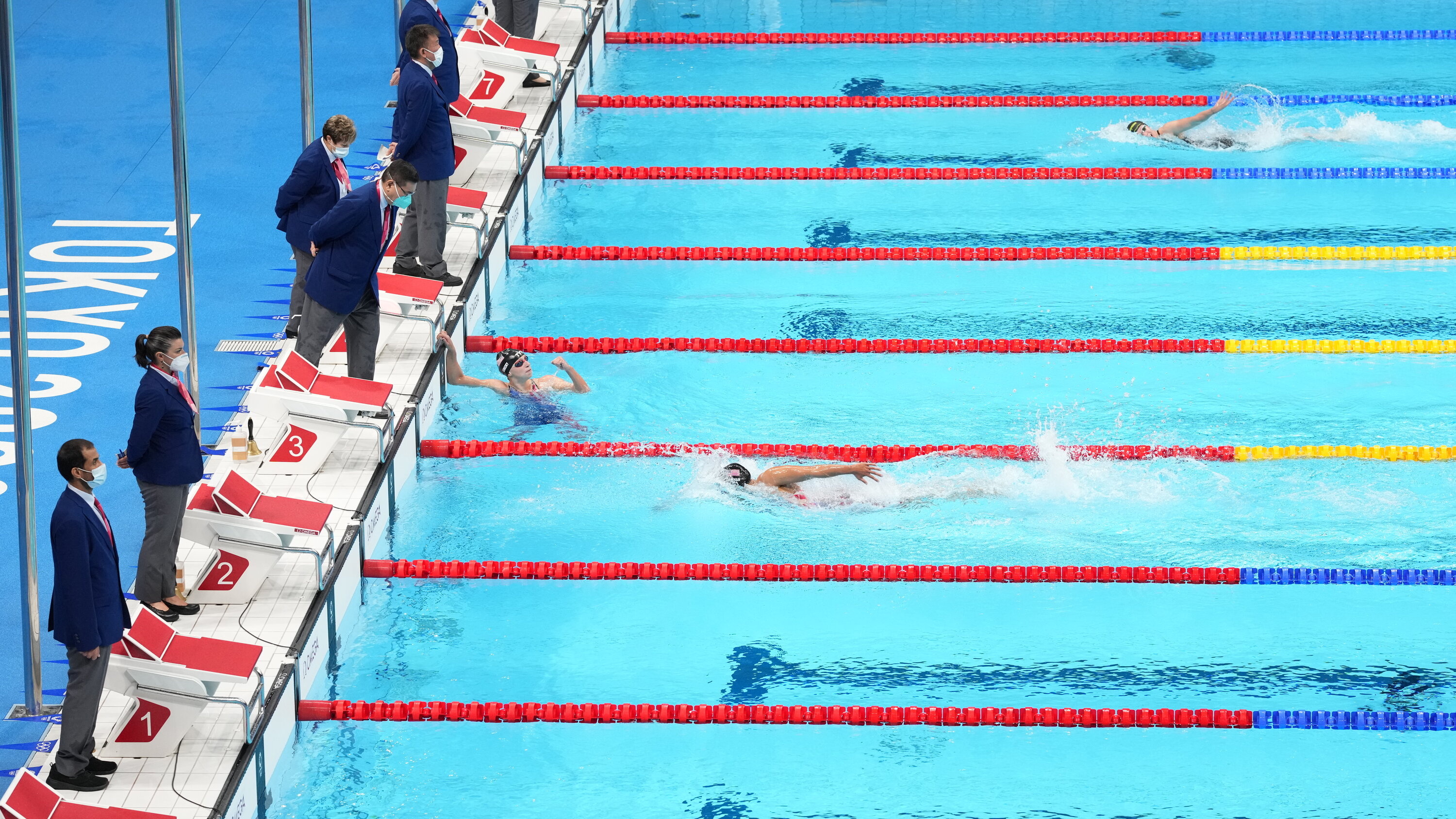 Swimming, 1 500m relay, 200m IM, New York Times, 3000x1690 HD Desktop