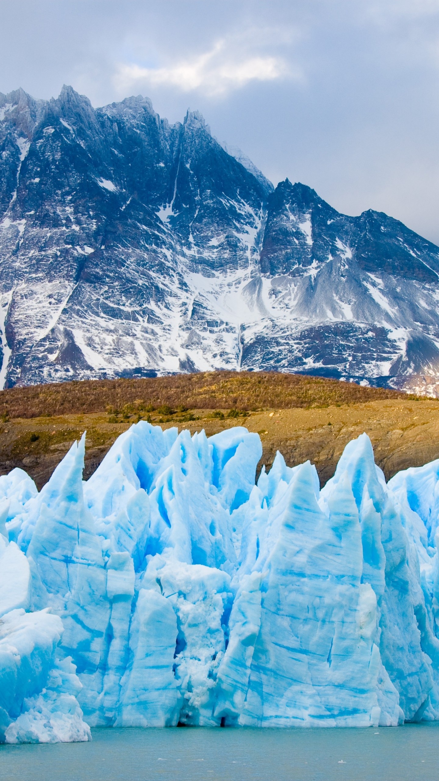 Mountains, Glacier, Chile, Nature, 1440x2560 HD Phone