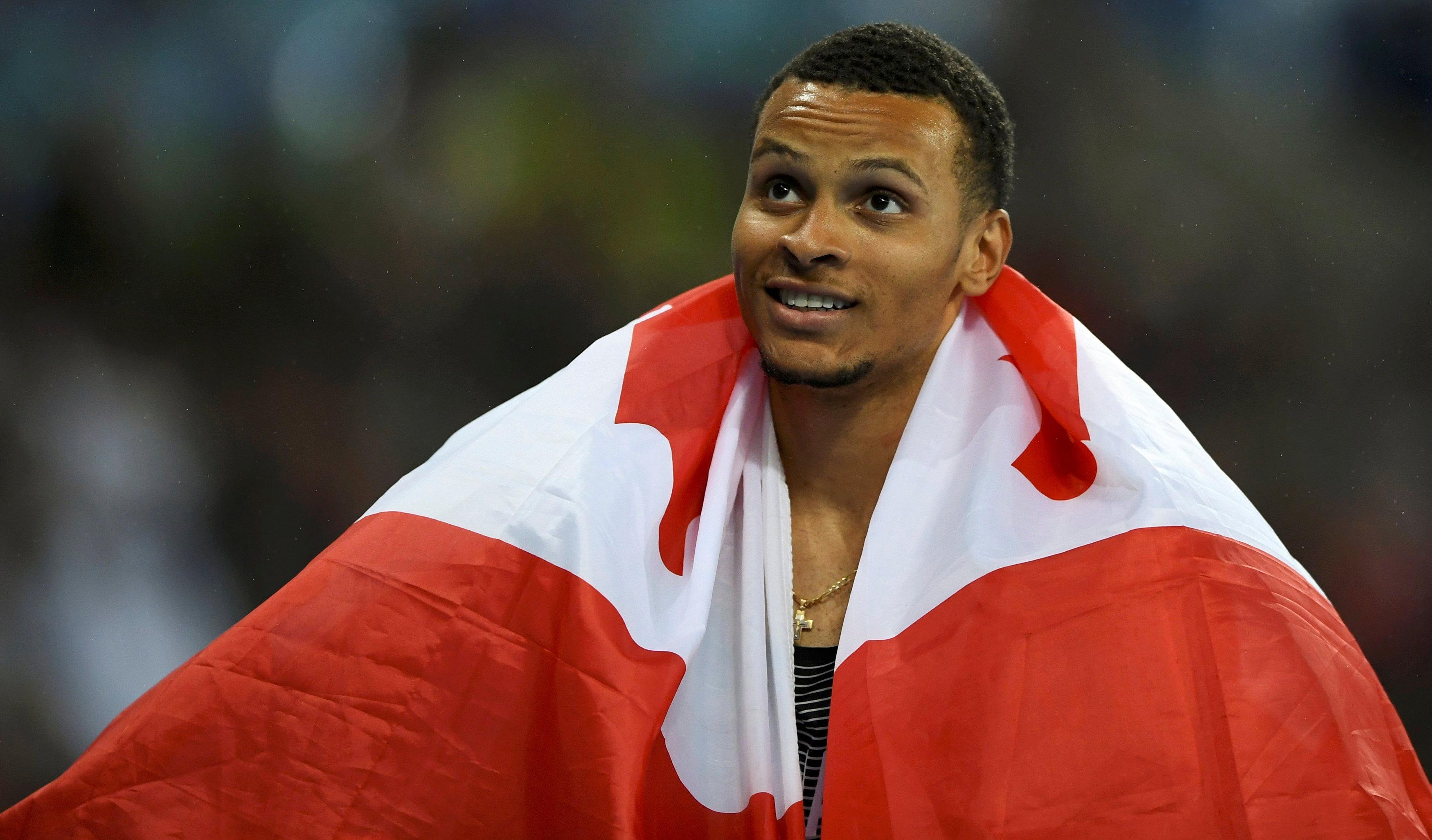 Andre De Grasse, Usain Bolt's rival withdrawal, 3500x2060 HD Desktop