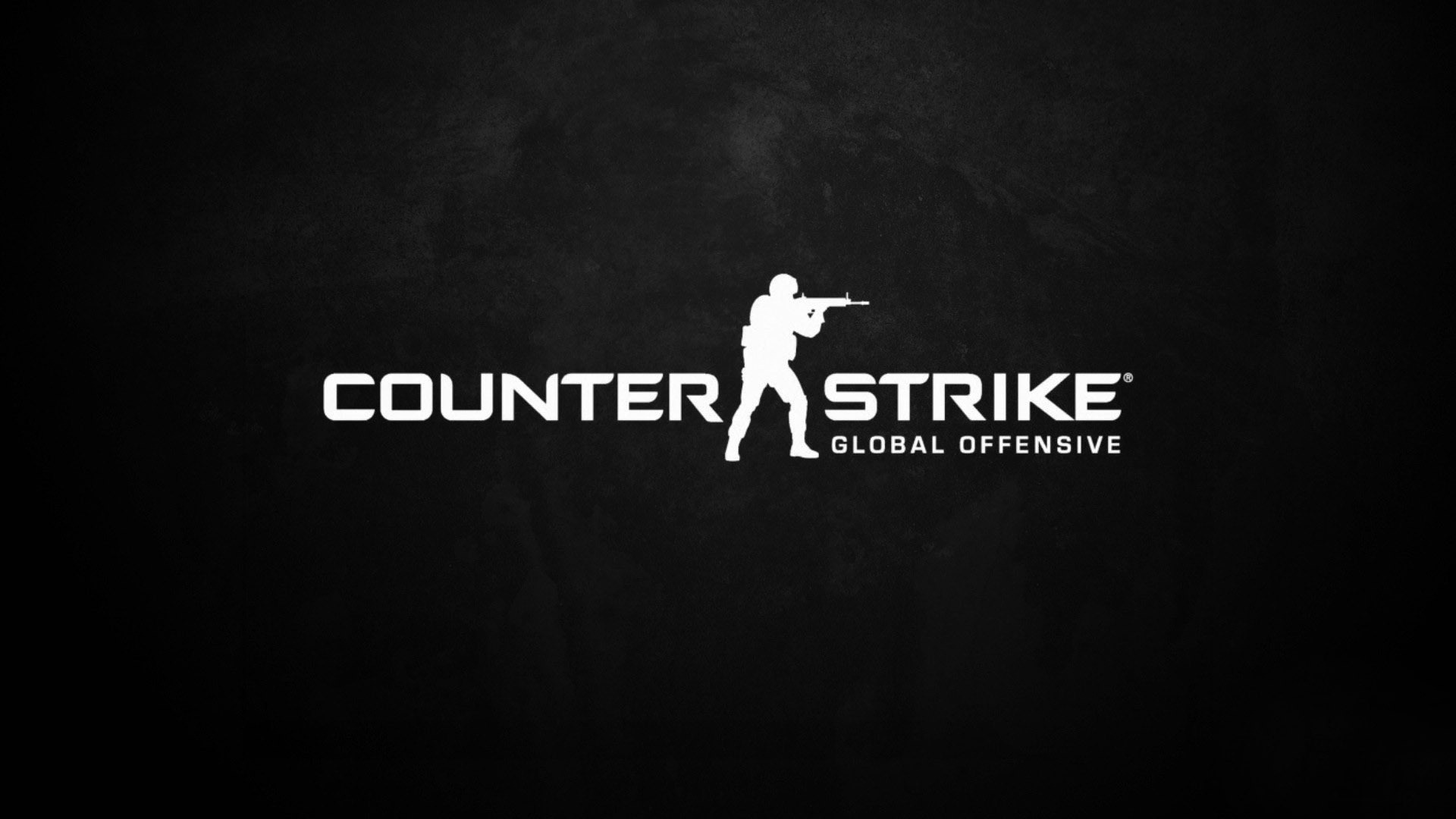 Counter-Strike Global Offensive logo, Counter-Strike soldier silhouette, dark grunge vignette, Full HD Desktop wallpaper