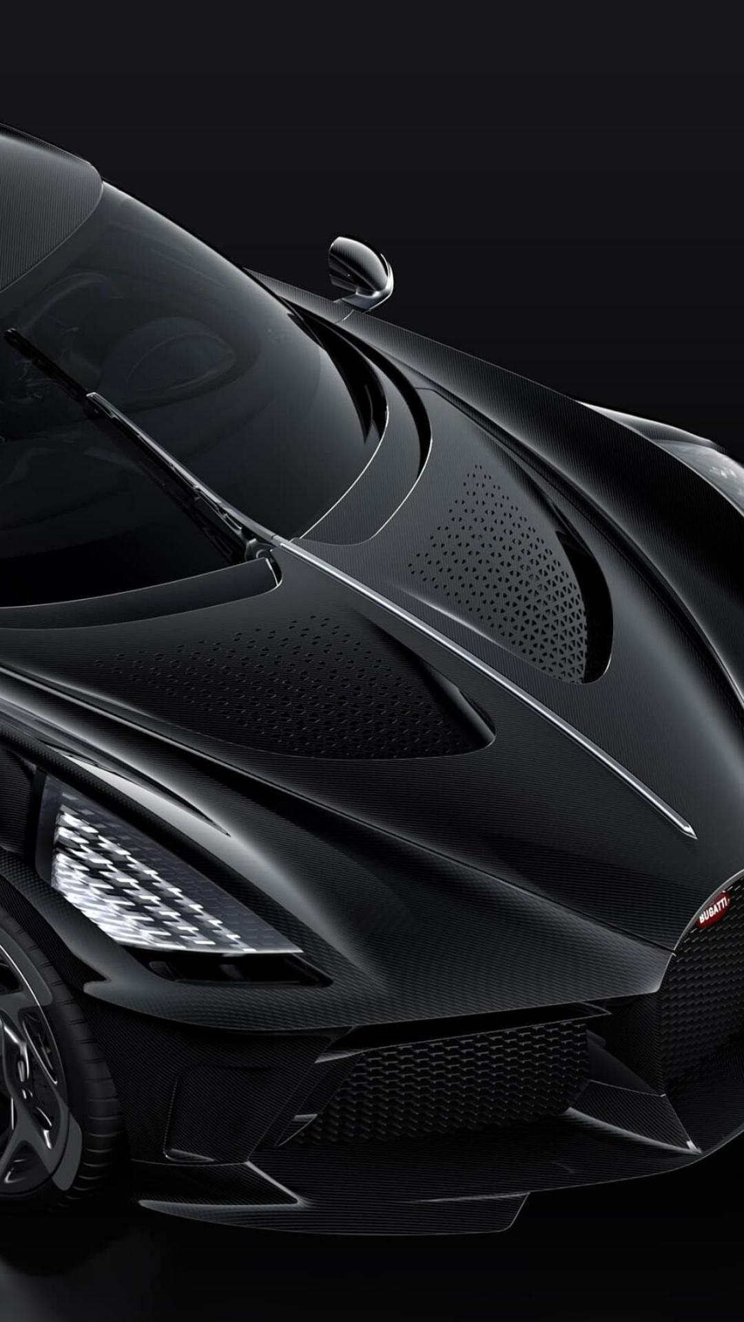 Bugatti La Voiture Noire, Dark and mysterious, Elegant and luxurious, Automotive masterpiece, 1080x1920 Full HD Phone