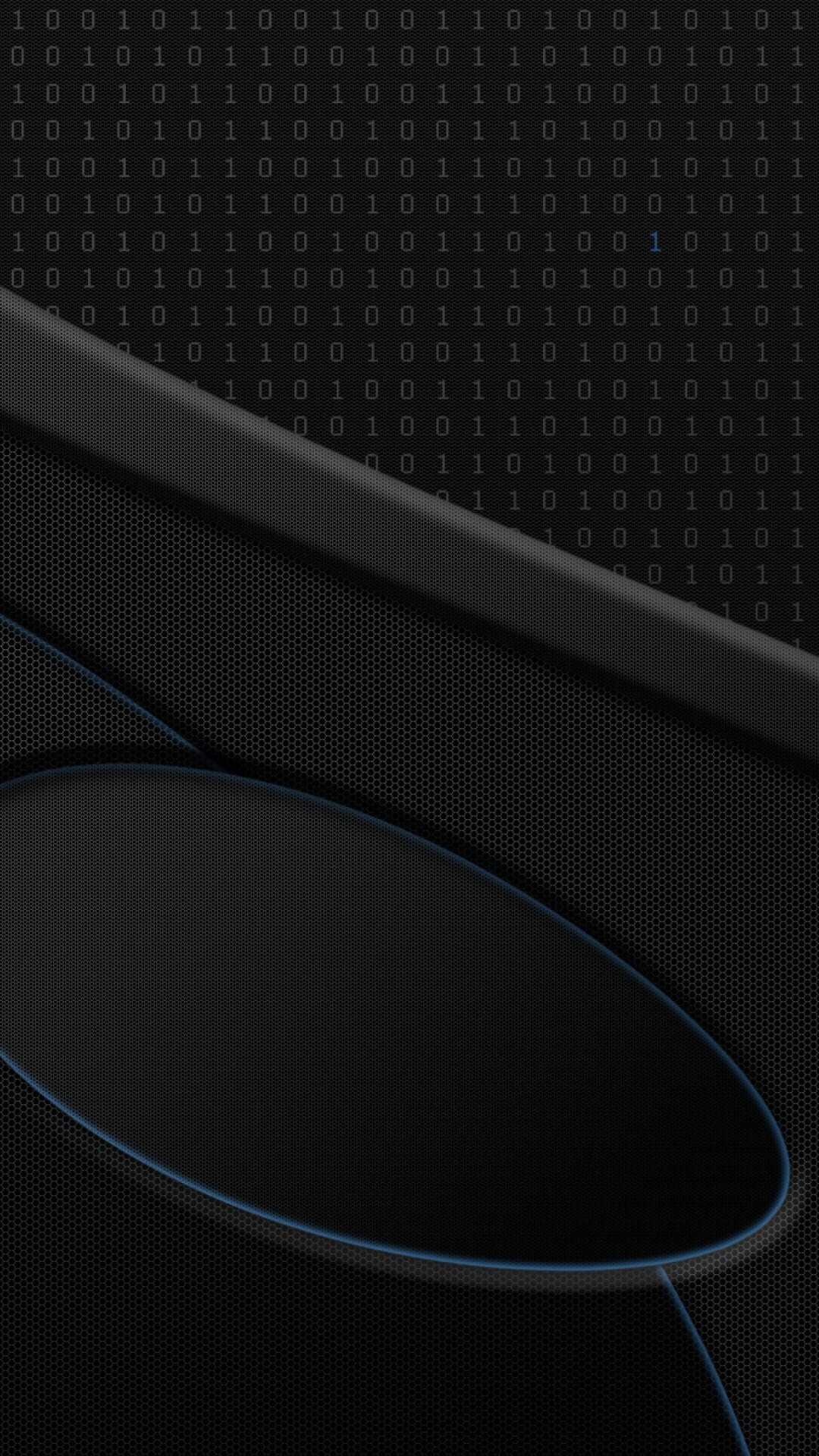 Binary code, Matte Black Wallpaper, 1080x1920 Full HD Phone