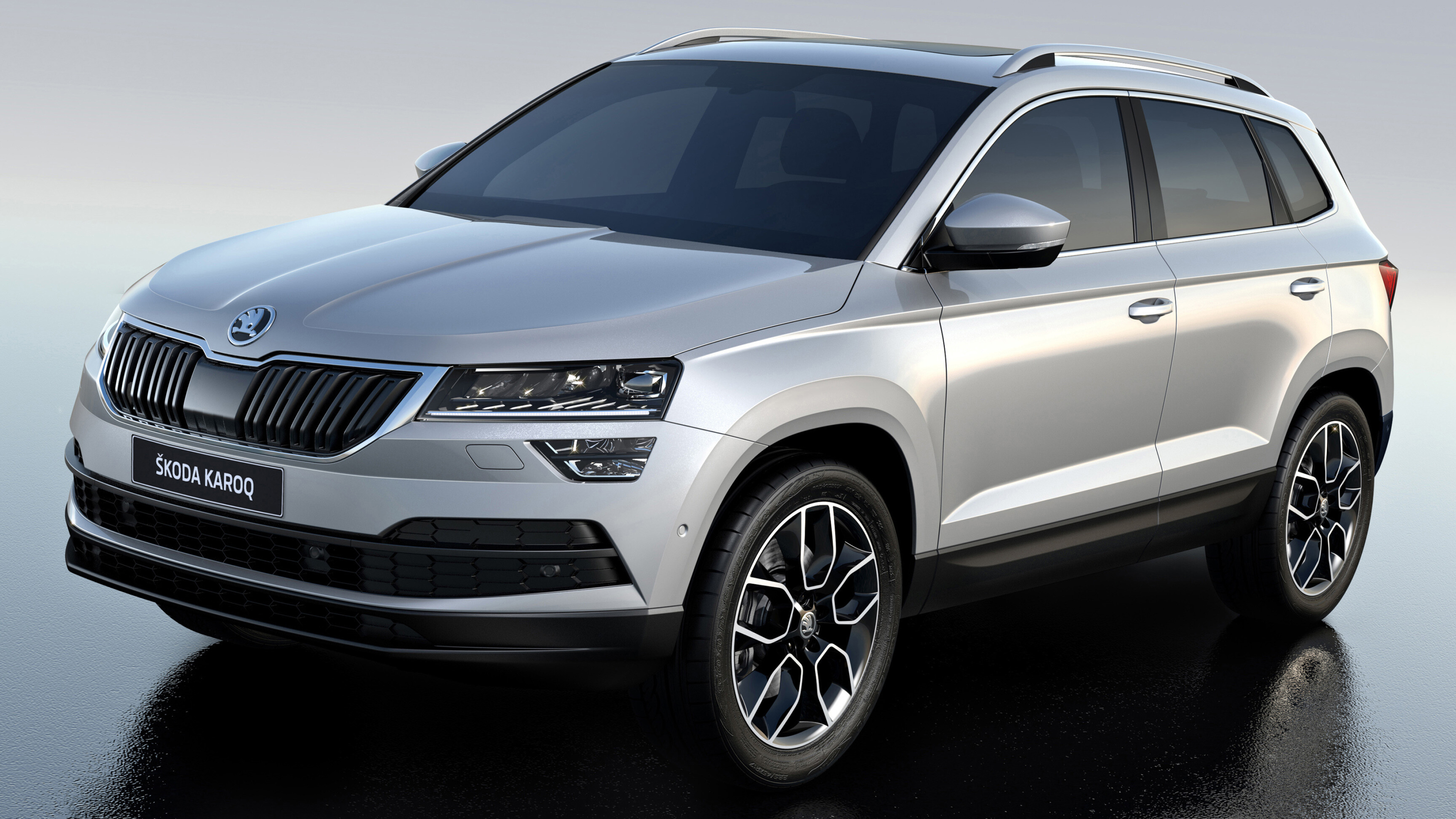 Skoda Karoq, Cars on display, Impressive design, Ultra HD resolution, 3840x2160 4K Desktop