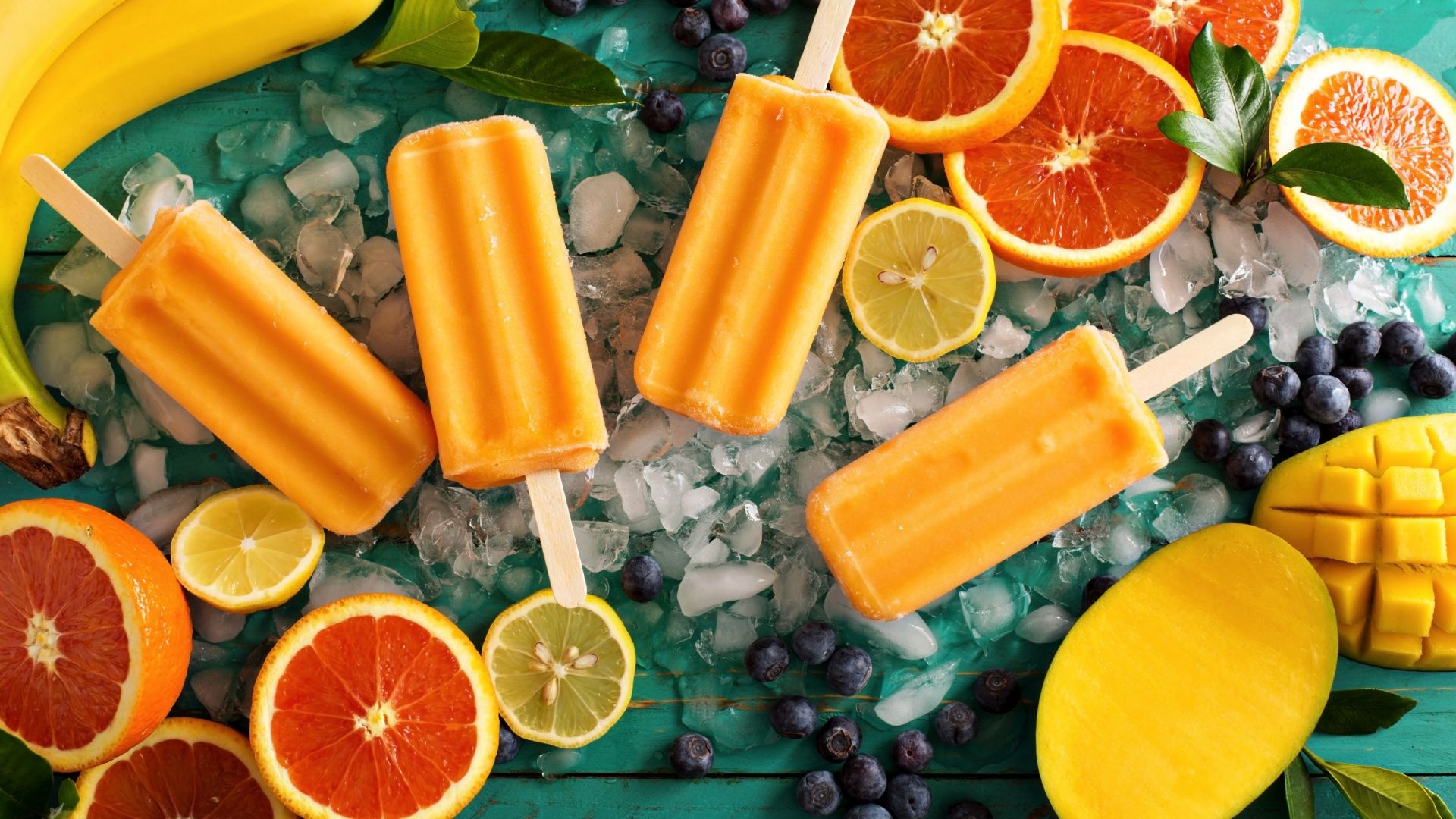 Mango ice candies, Fruity summer treat, Cool and refreshing, Burst of flavors, 1920x1080 Full HD Desktop