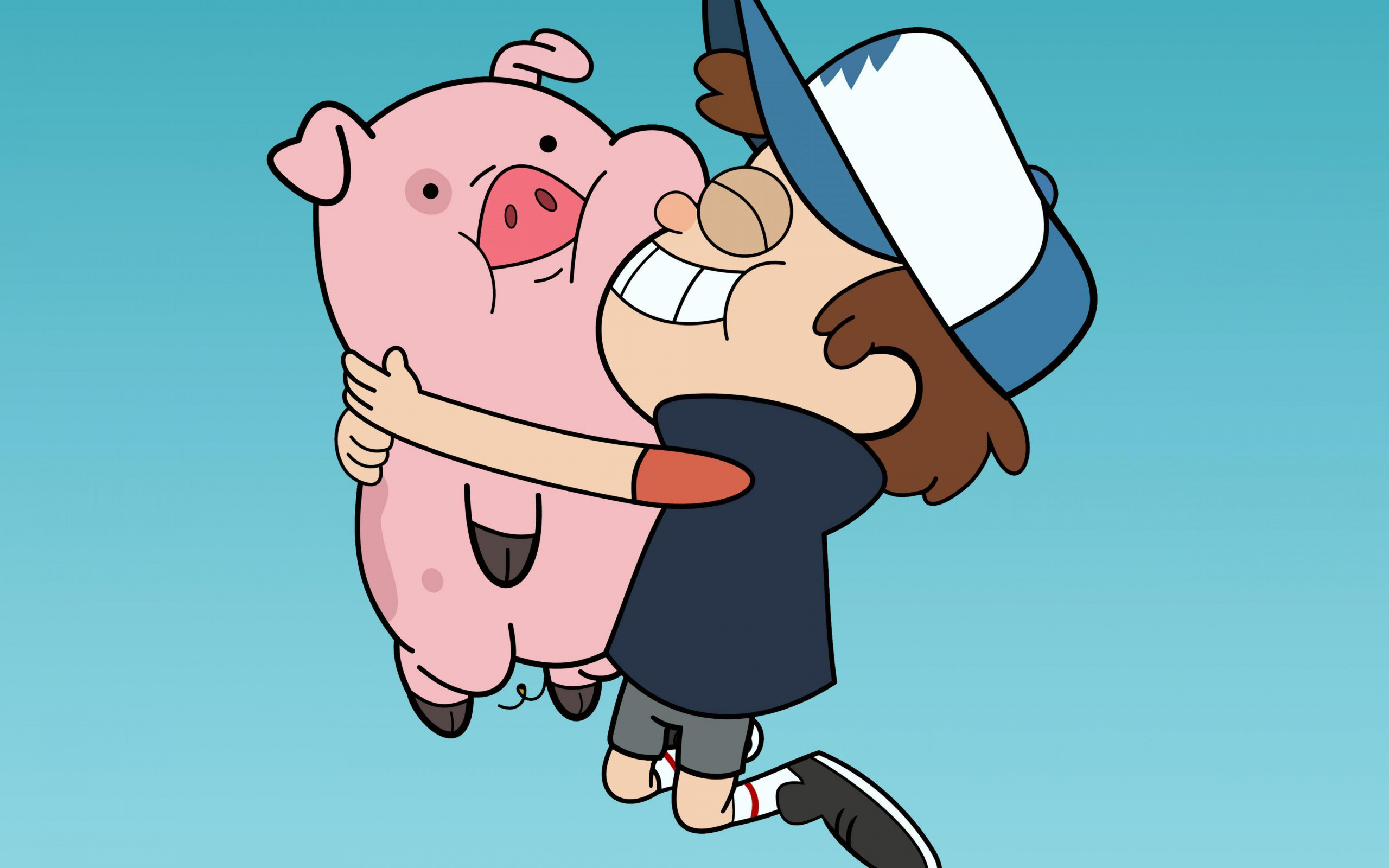 Dipper and Waddles, Gravity Falls Wallpaper, 2560x1600 HD Desktop