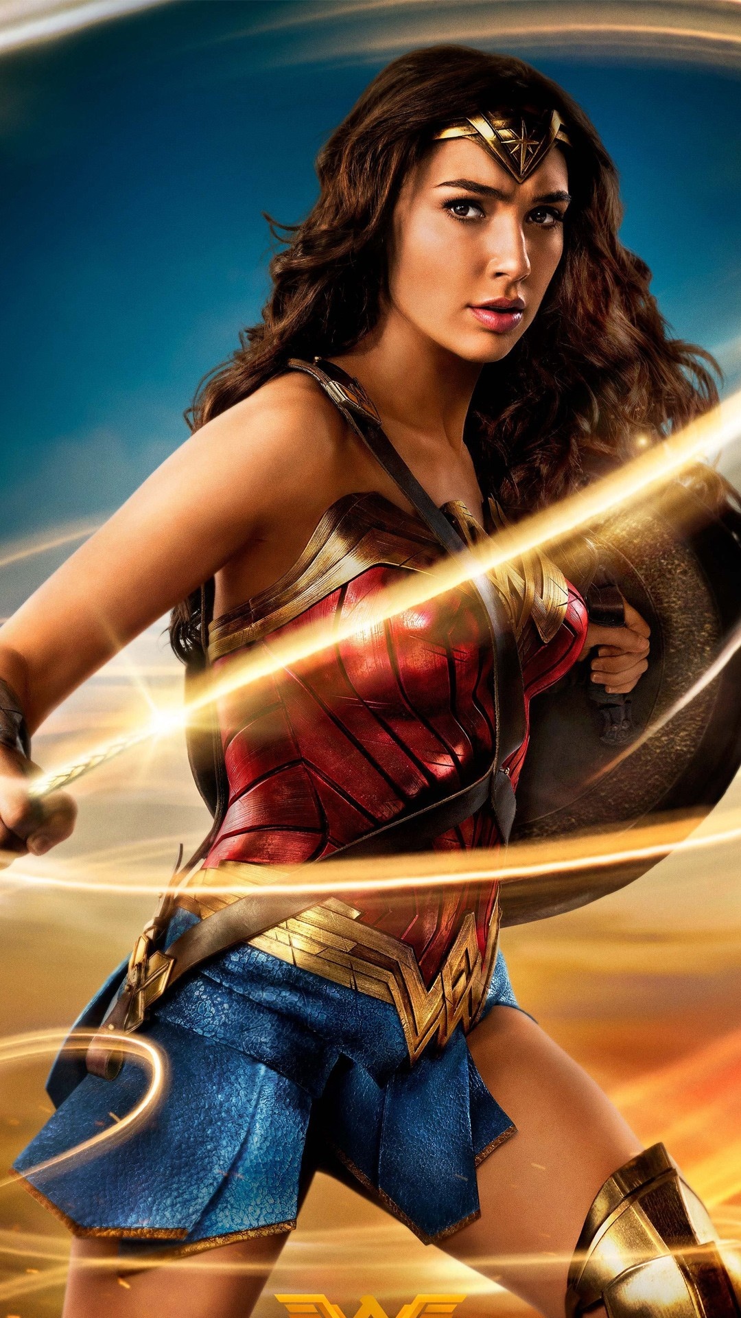 Gal Gadot, Wonder Woman, 3D iPhone wallpaper, Mobile, 1080x1920 Full HD Phone