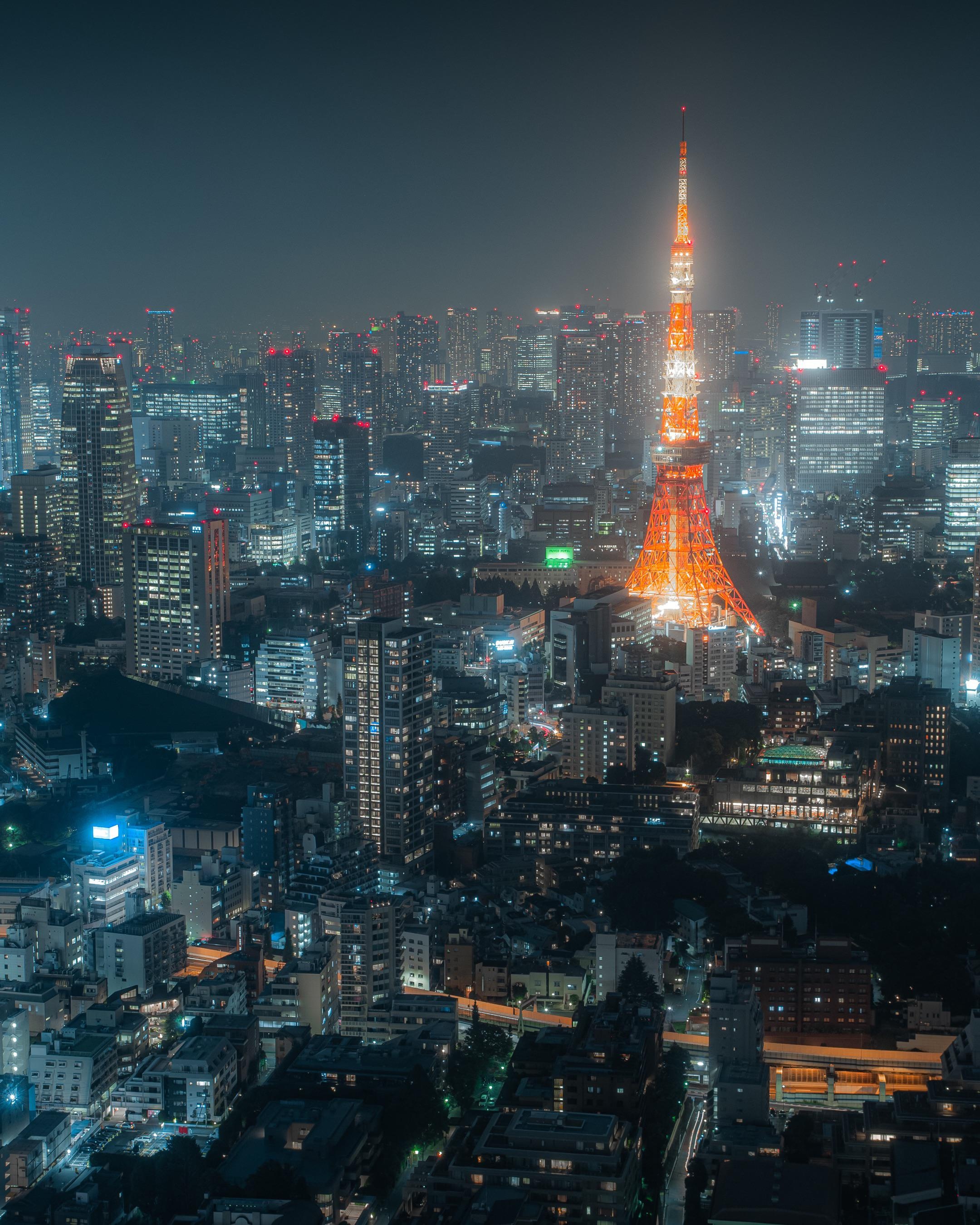 Tokyo Tower, Top of the tower, Tokyo attractions, Tokyo viewpoint, 2160x2700 HD Phone