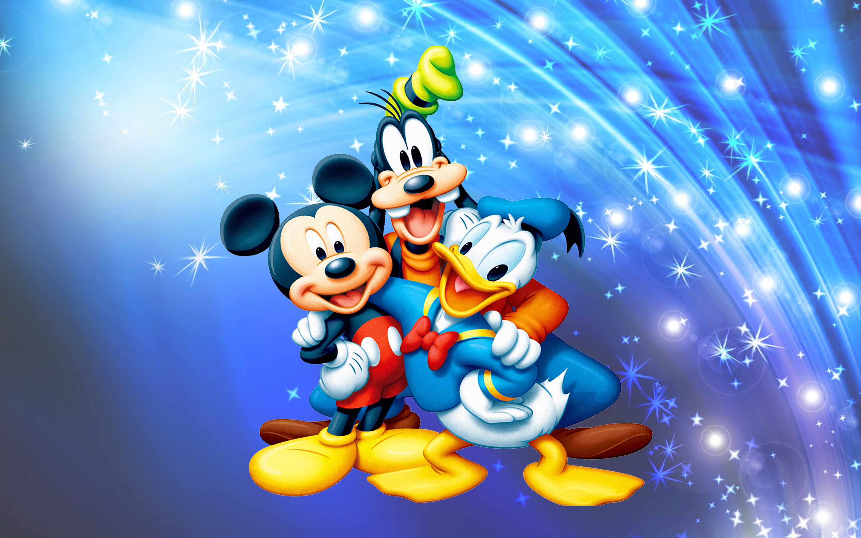 Donald Duck, Mickey Mouse, Pluto, Full screen wallpaper, 2880x1800 HD Desktop