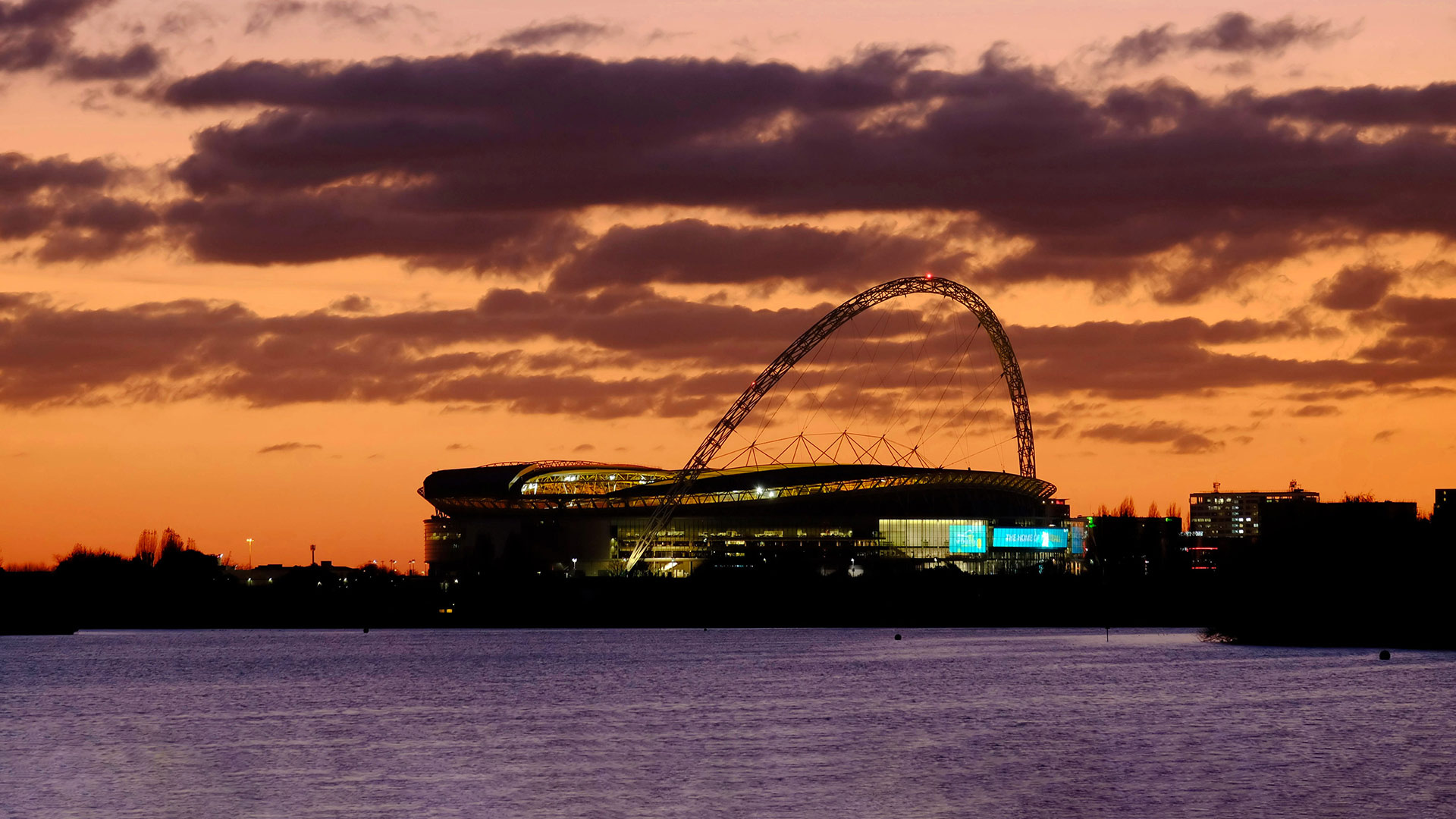 Sunset view, Wembley Stadium Wallpaper, 1920x1080 Full HD Desktop