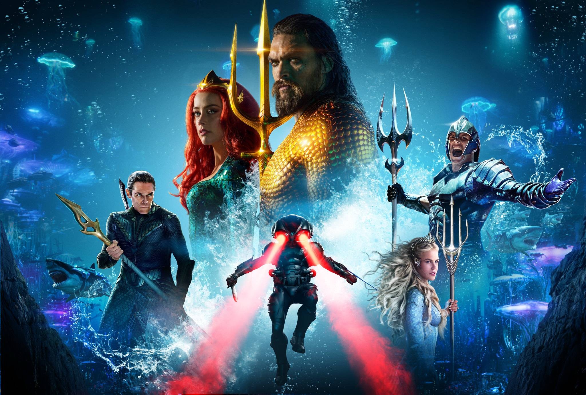 Aquaman wallpapers, Superhero art, Underwater kingdom, Trident power, 2050x1390 HD Desktop