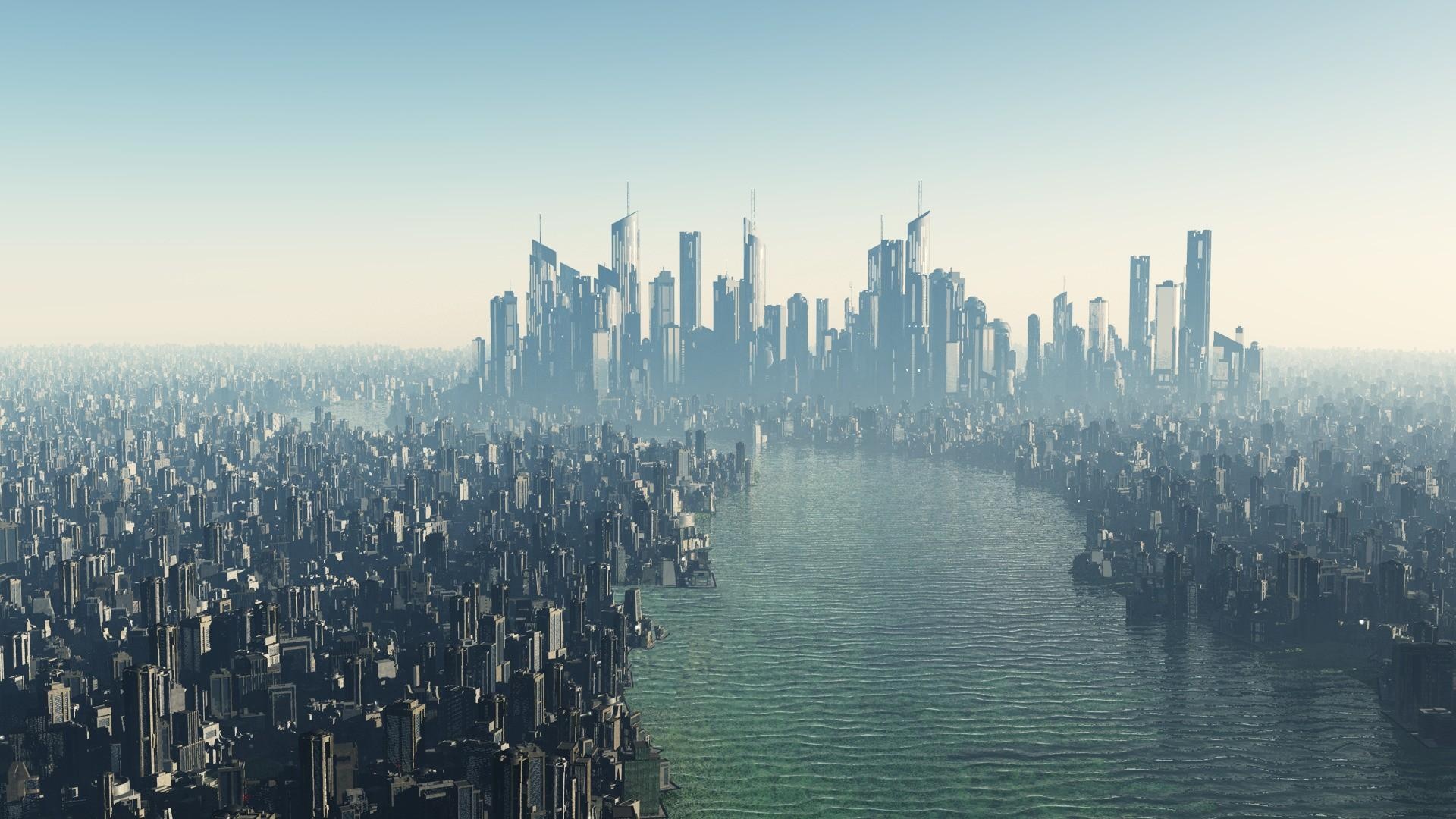 Futuristic City Skyline, Travels, Urban architecture, Skyline view, 1920x1080 Full HD Desktop