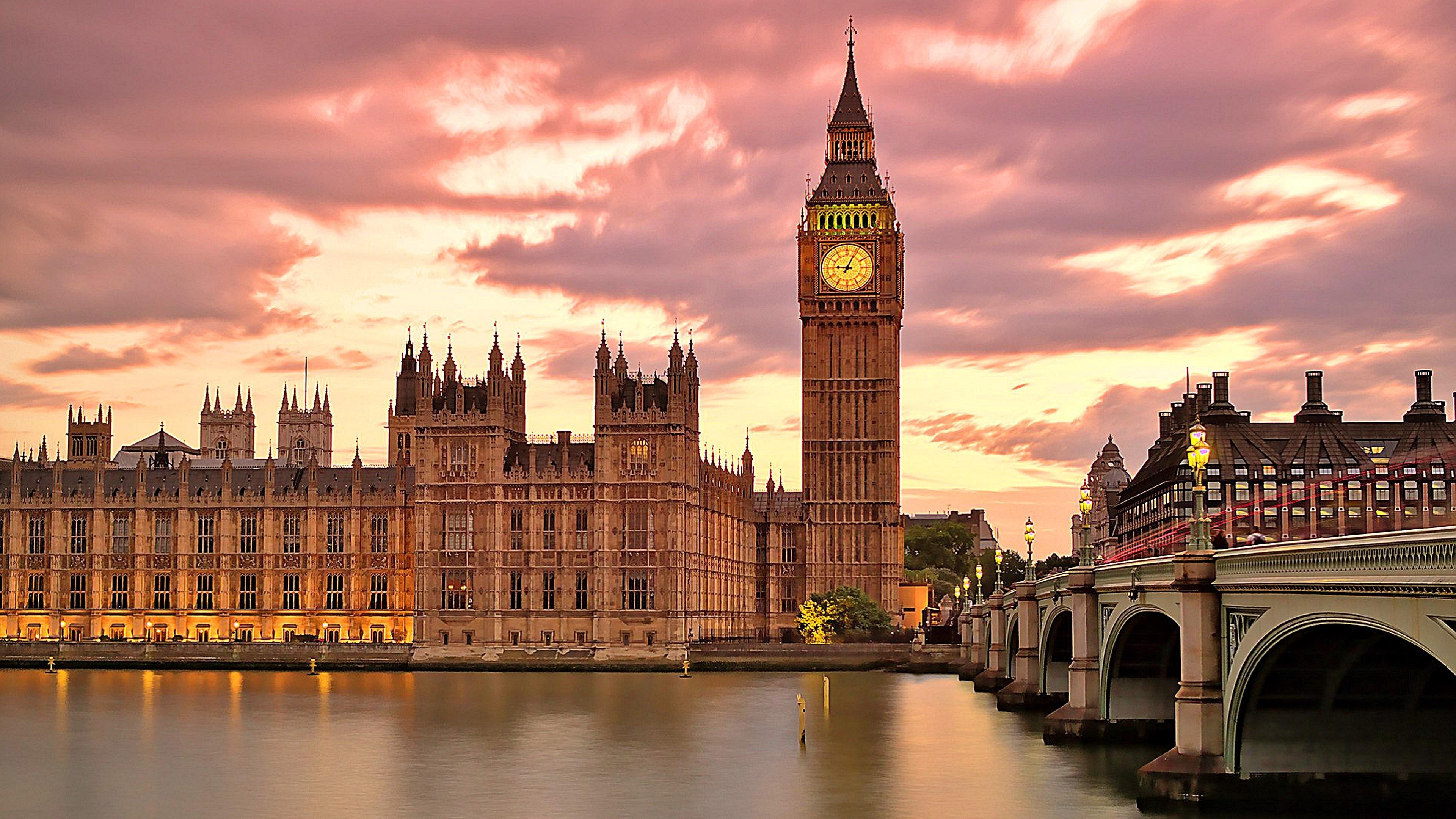 London clock tower, Wallpapers, Landmark, Architecture, 3840x2160 4K Desktop