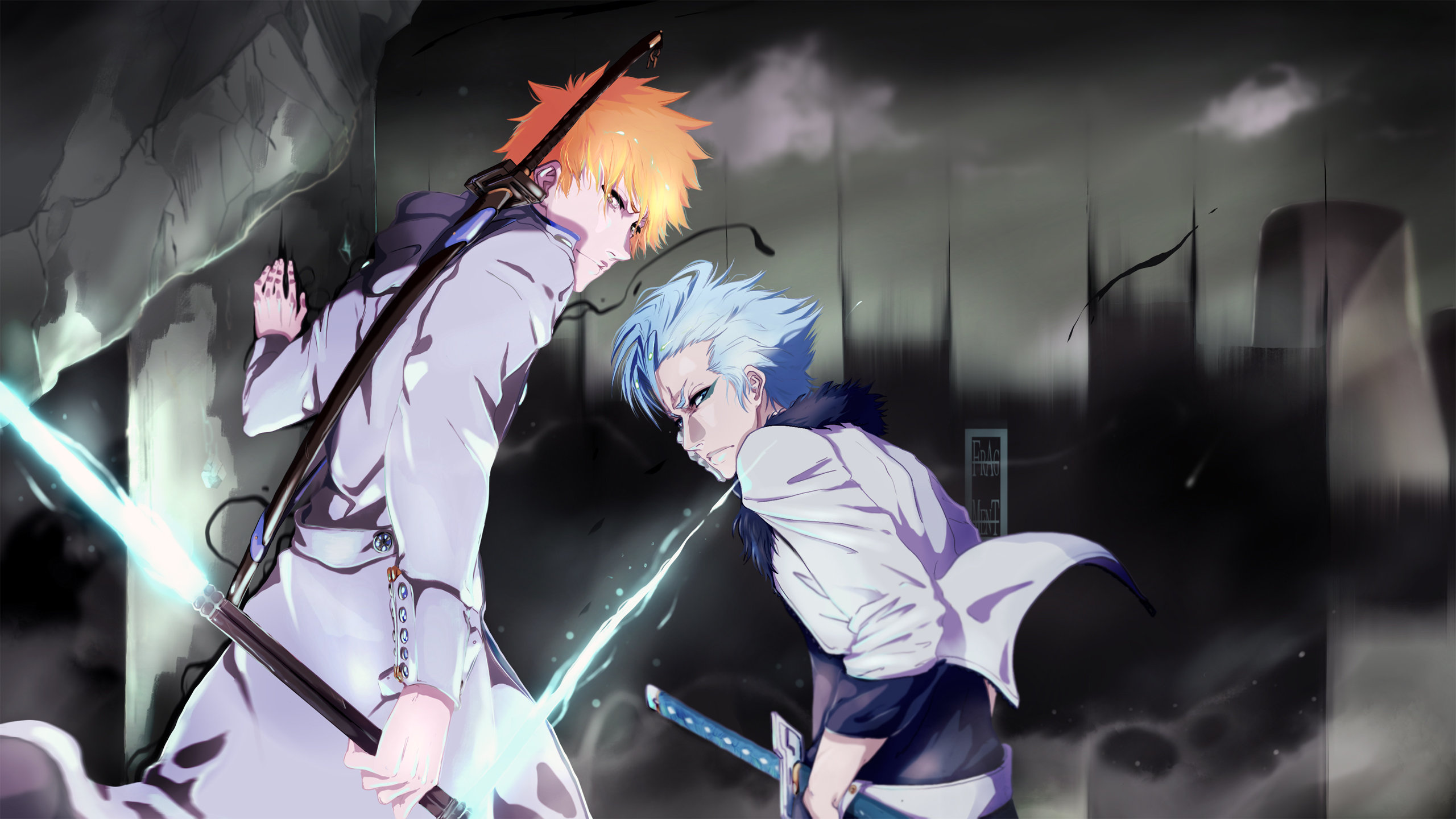 Grimmjow Jaggerjack, High resolution, HD desktop wallpaper, Detailed artwork, 2560x1440 HD Desktop