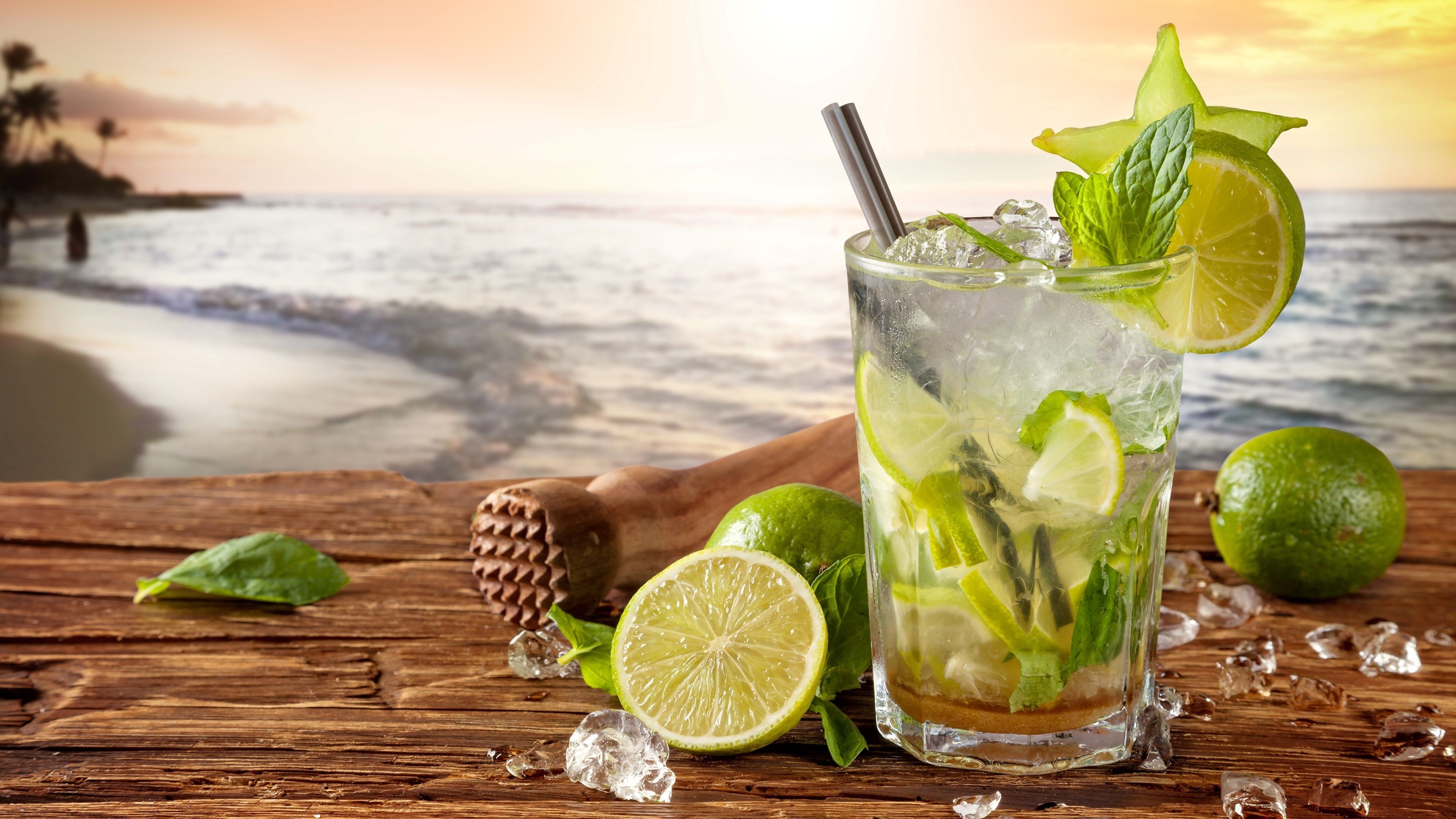 Mojito wallpapers, Refreshing cocktails, Minty and citrusy, Tropical vibes, 3840x2160 4K Desktop