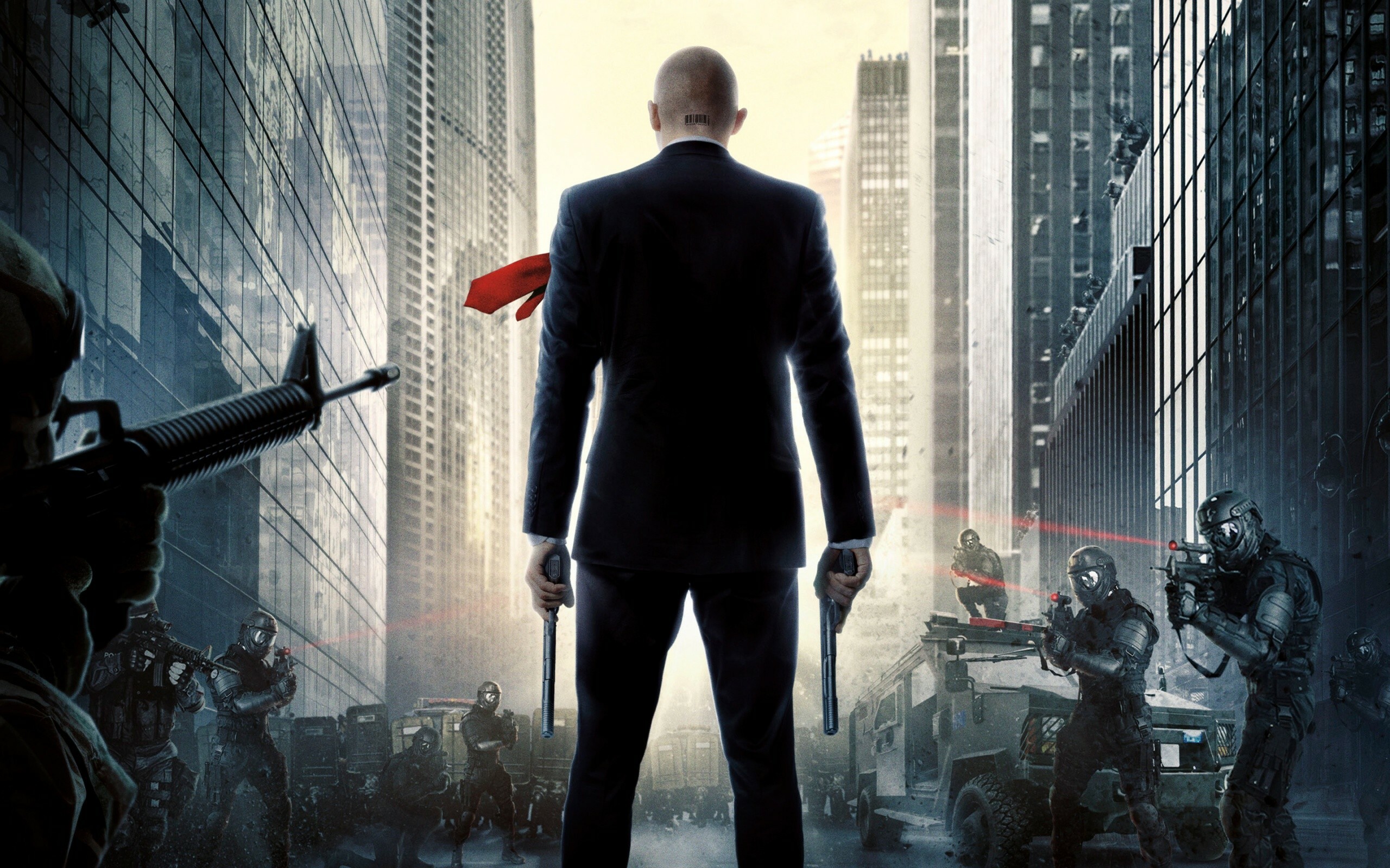 Hitman Game Gaming, Agent 47, Wide chaos, Action-packed, 2560x1600 HD Desktop