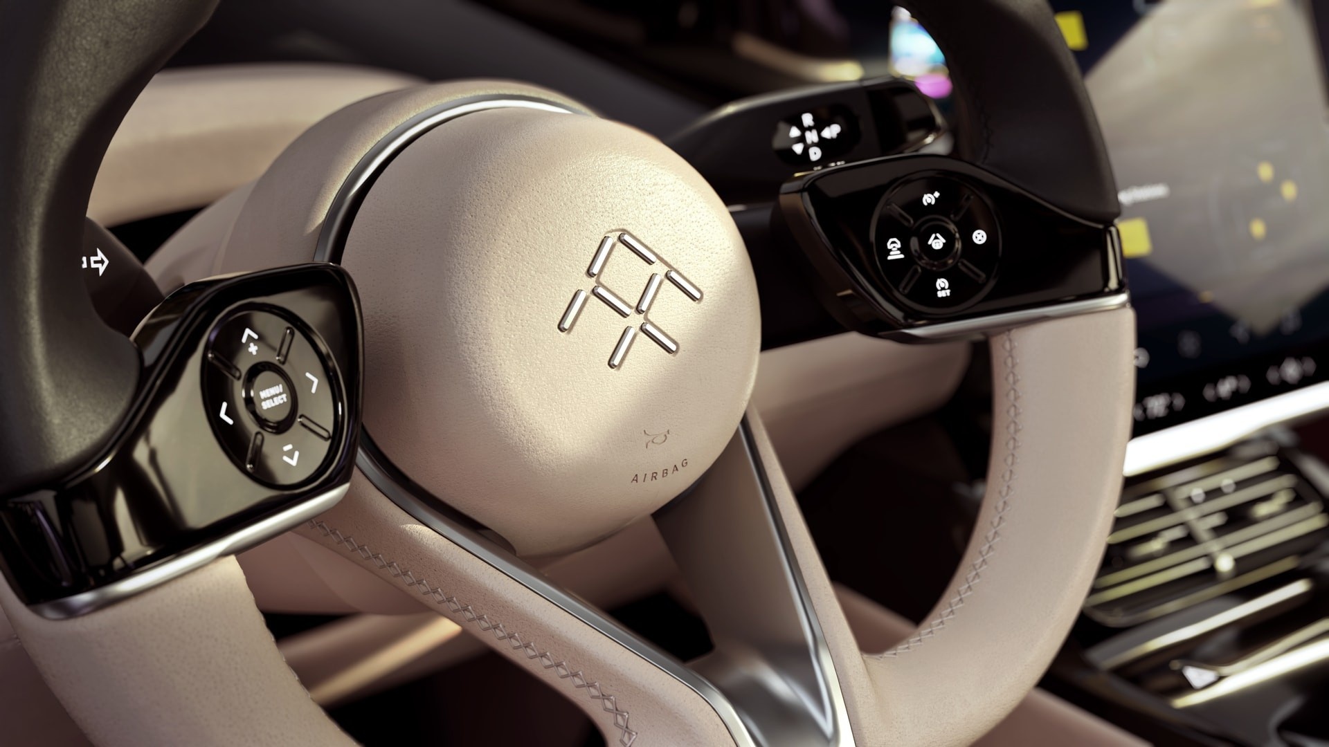 Steering Wheel, Faraday Future Wallpaper, 1920x1080 Full HD Desktop