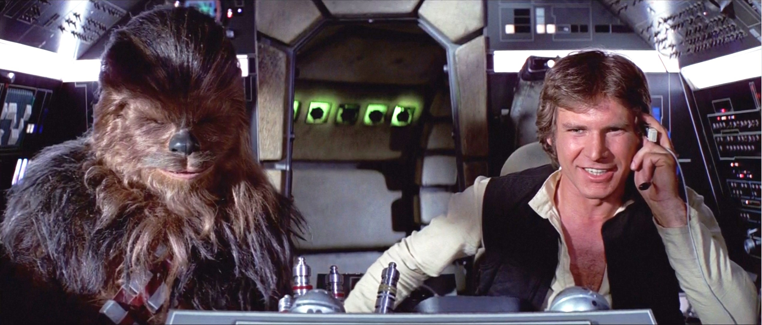 Chewbacca and Han Solo, Harrison Ford Wallpaper, 2540x1090 Dual Screen Desktop