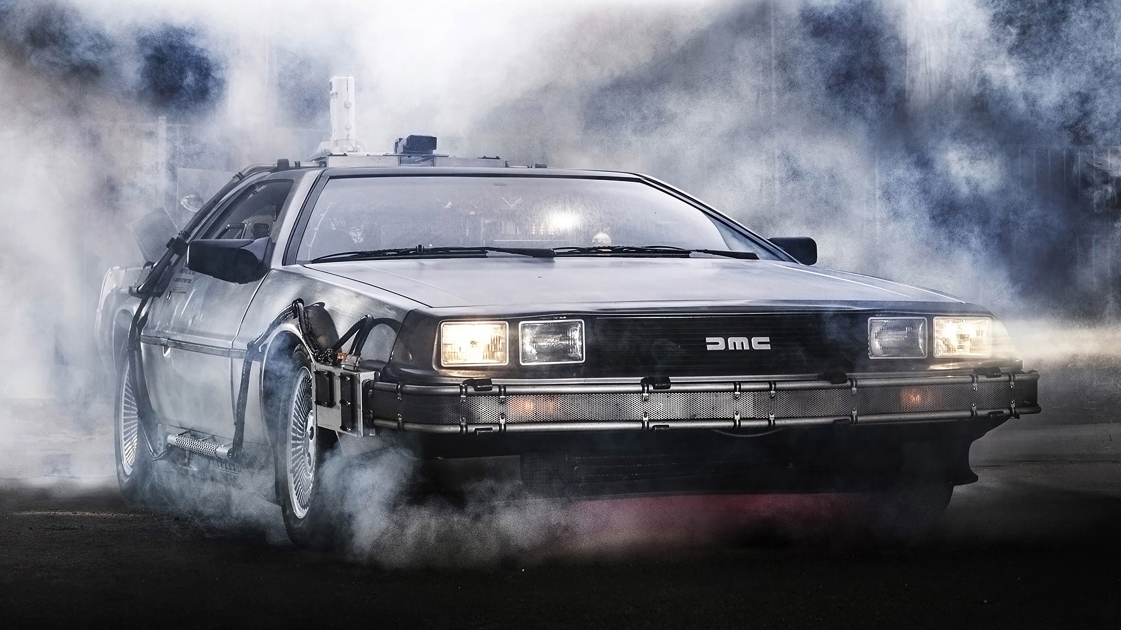 DeLorean DMC-12, Time machine, Marty McFly, Pop culture phenomenon, 3840x2160 4K Desktop