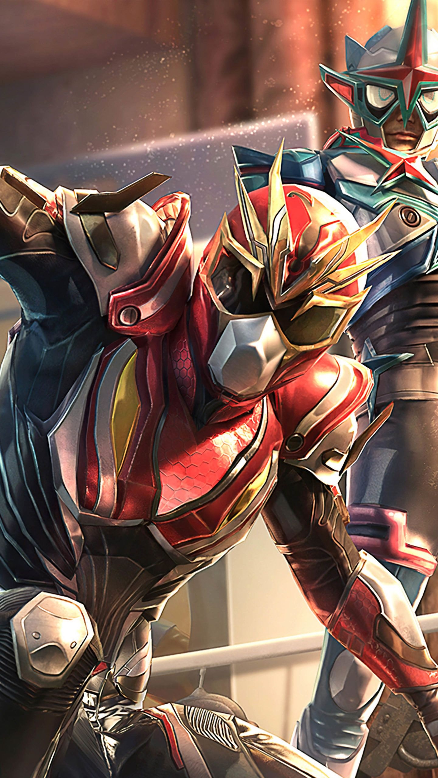 PUBG Mobile, red tokusatsu superhero armor, star-masked hero suit, HD Phone wallpaper