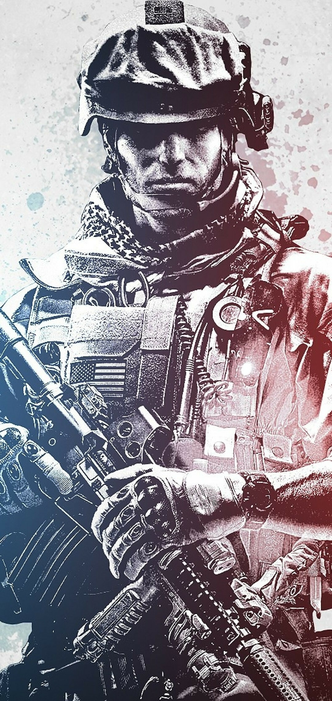 Artistic soldier wallpapers, Stunning smartphone backgrounds, Premium mobile gaming experience, Soldier-centric graphics, 1080x2280 HD Phone