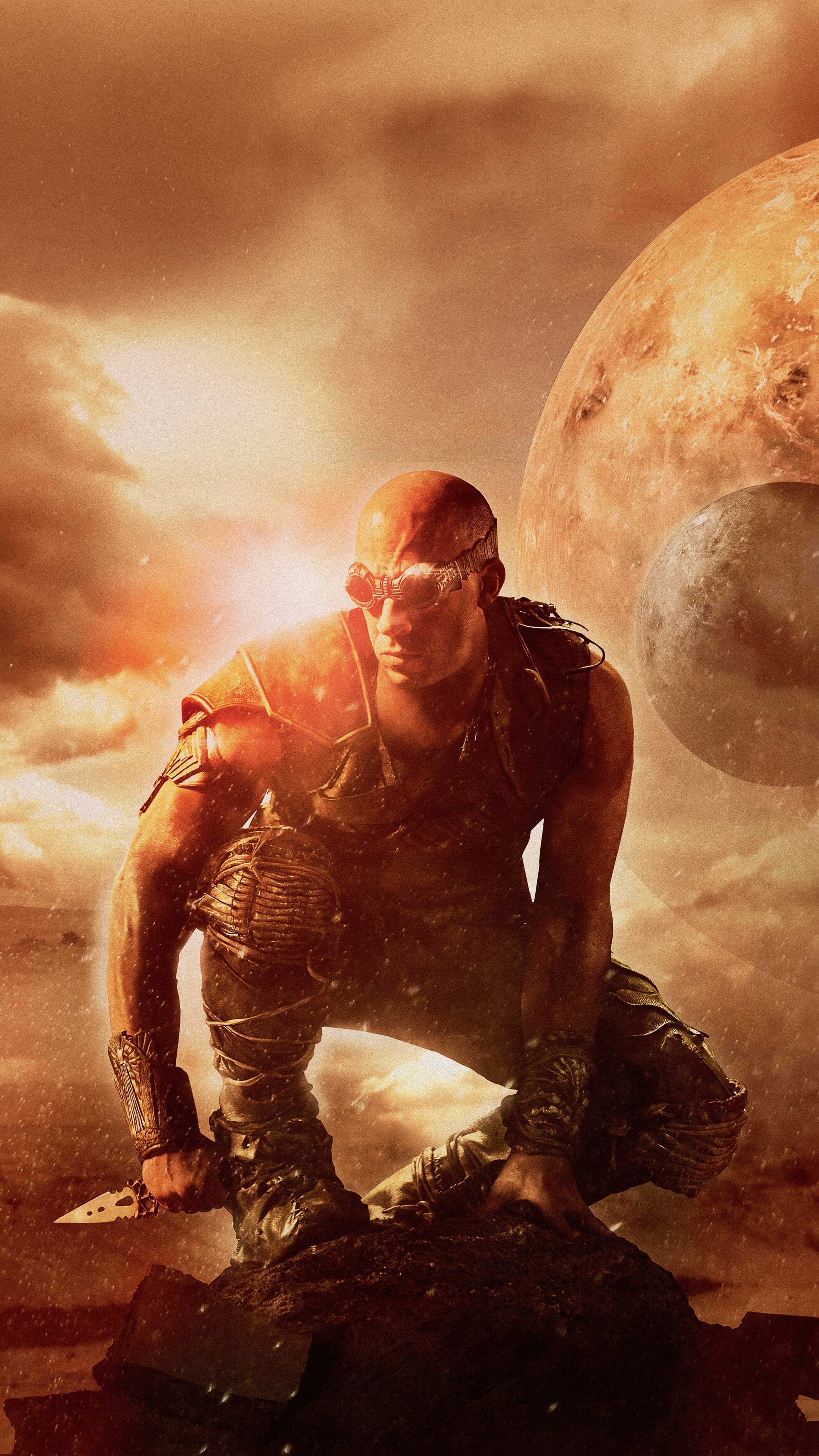 Vin Diesel, Riddick, Sony Xperia, HD wallpapers, 2160x3840 4K Phone