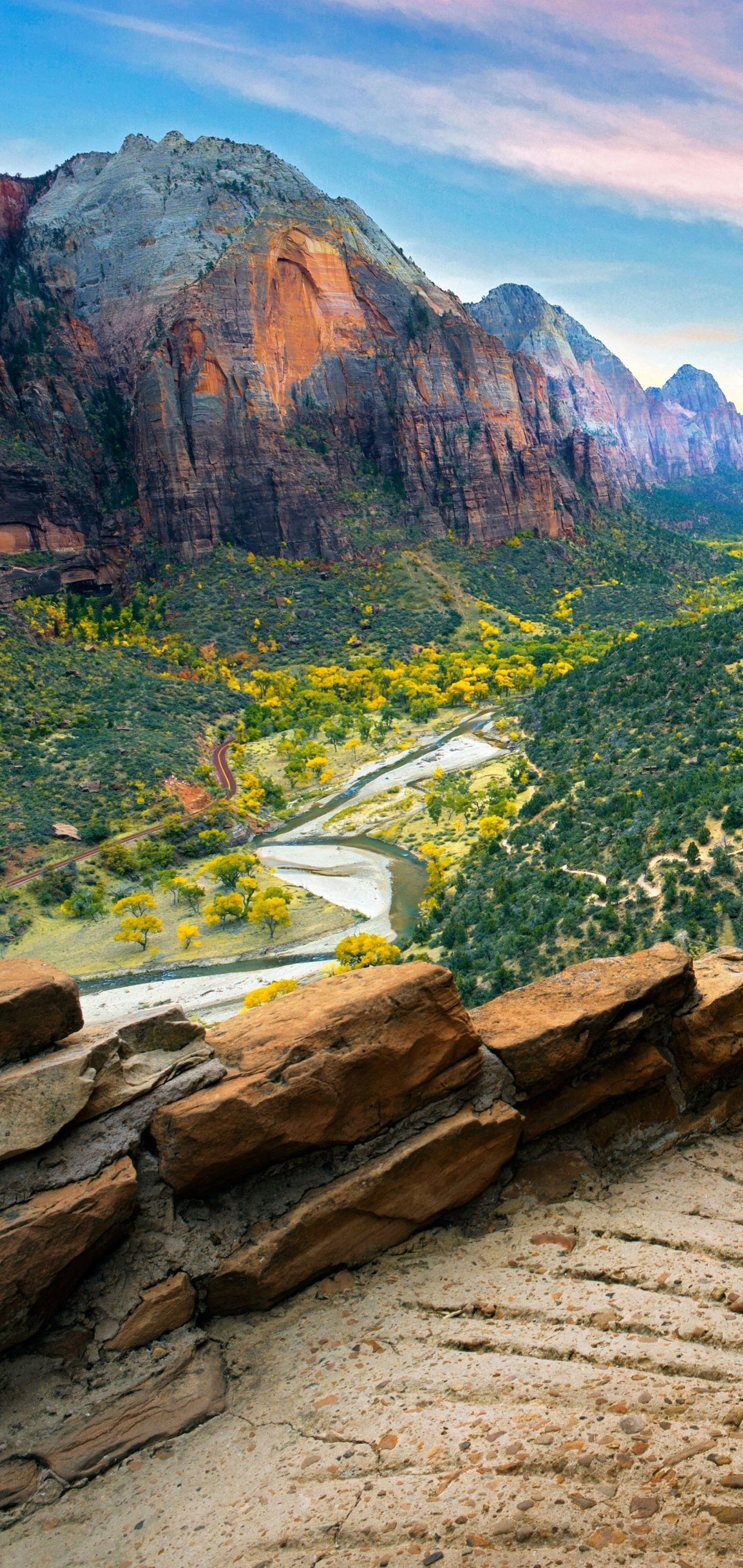 Zion National Park, Earth's treasure, Pristine wilderness, Nature's playground, 1440x3040 HD Phone