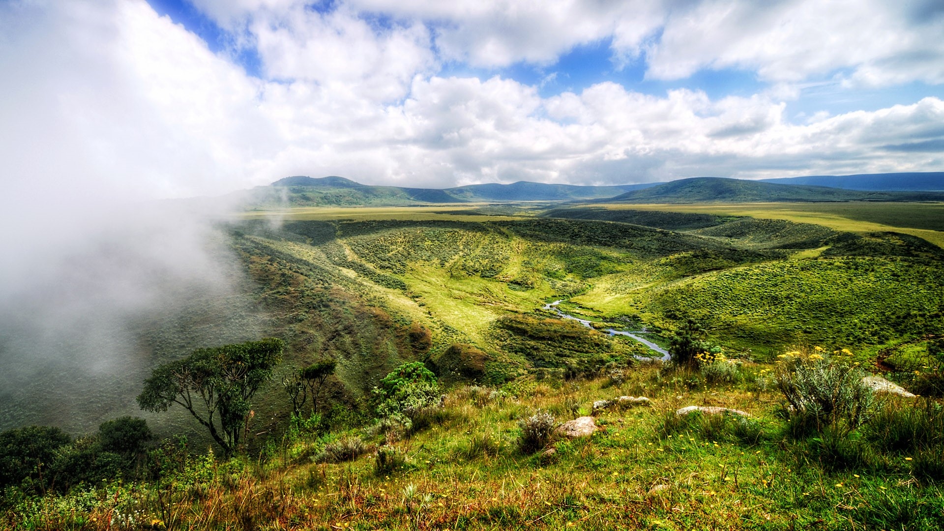 Ngorongoro Crater, Ngorongoro Conservation Area, Wallpapers, 1920x1080 Full HD Desktop