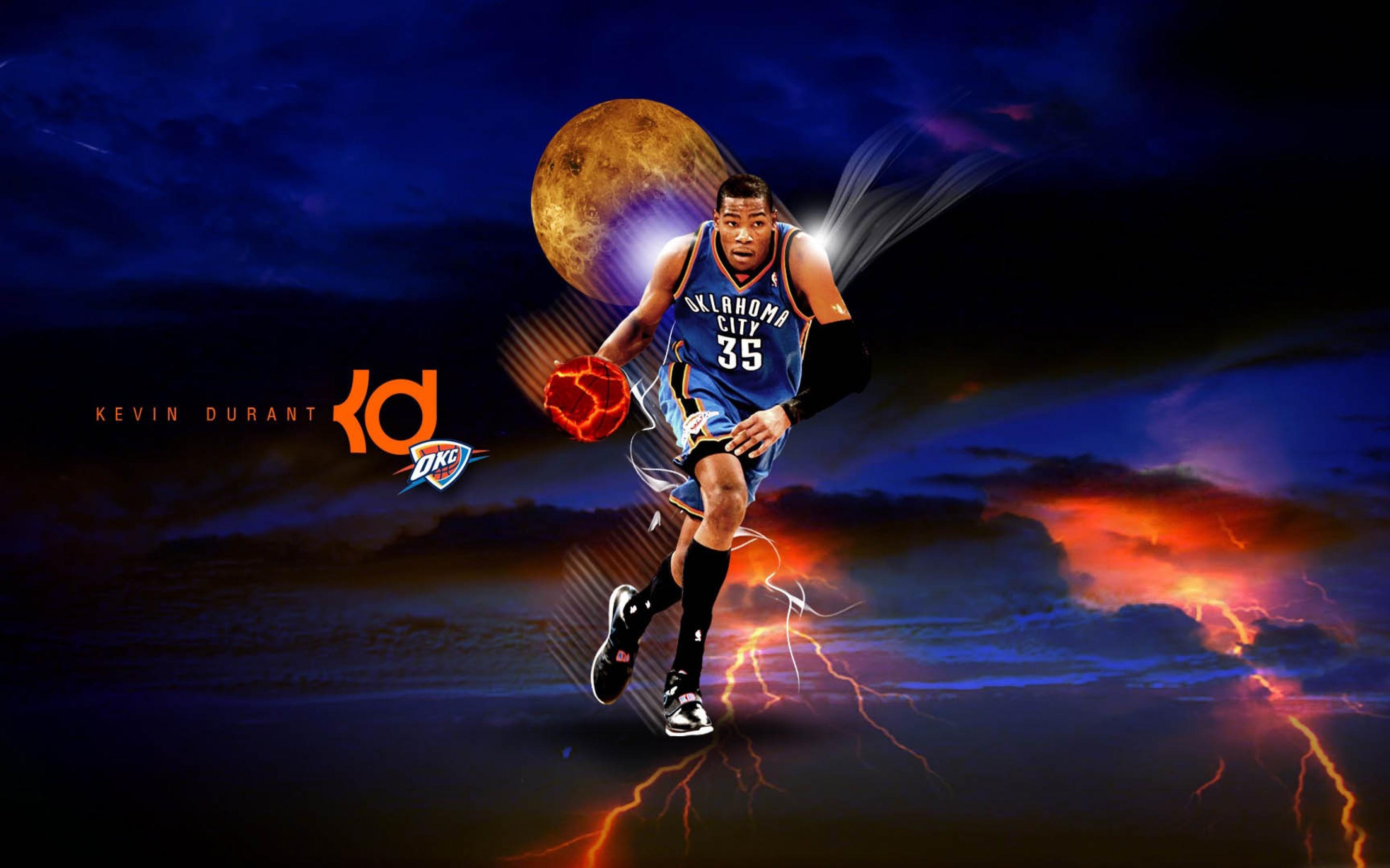 Oklahoma City Thunder, Kevin Durant Logo Wallpaper, 2880x1800 HD Desktop