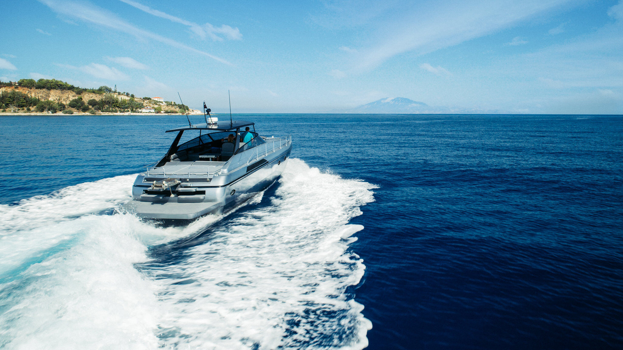 Pershing 40, Motor boat, Greece, Hire, 2050x1160 HD Desktop