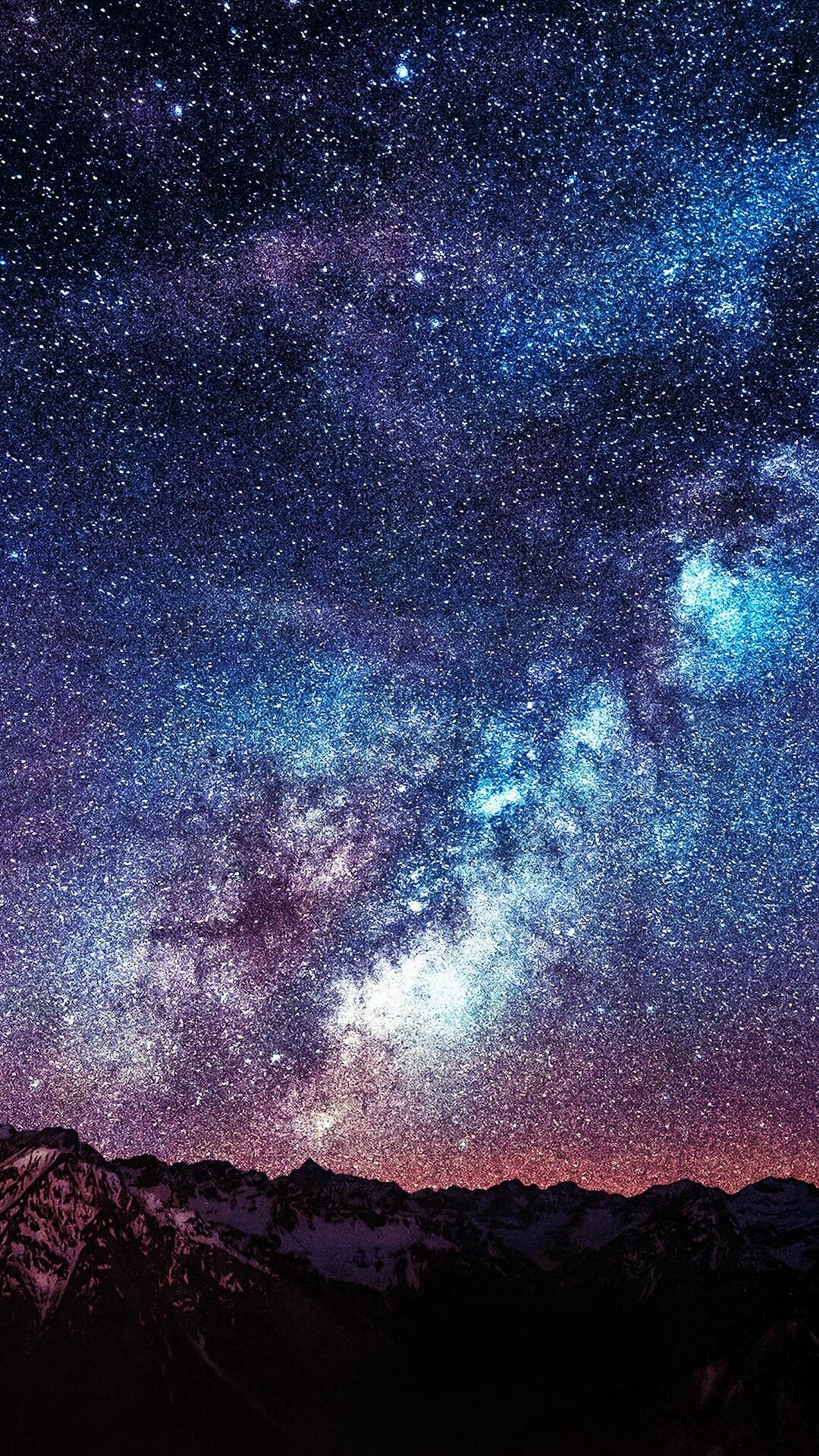 Milky Way, Space mountain, Red, iPhone wallpaper, 1080x1920 Full HD Phone