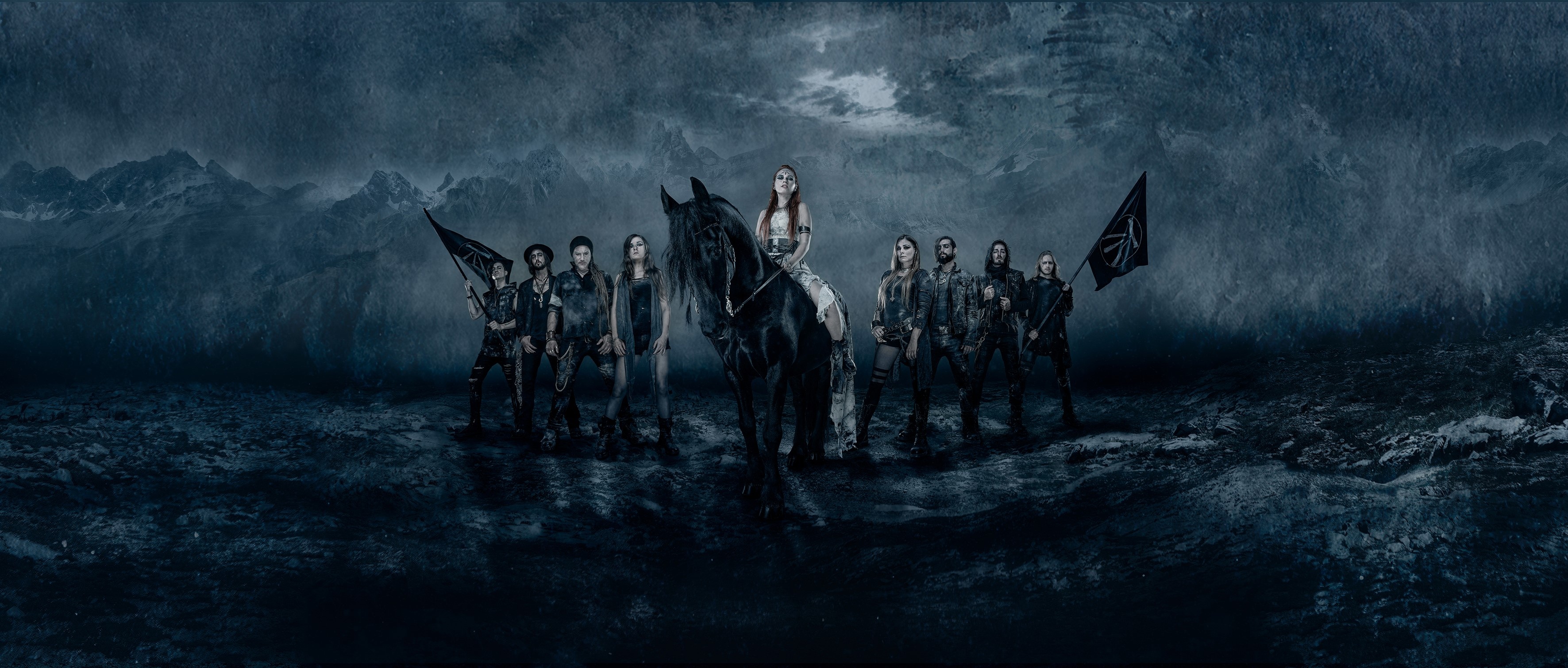 Eluveitie, Infected Rain, Batschkapp Frankfurt, 2019, 3550x1510 Dual Screen Desktop