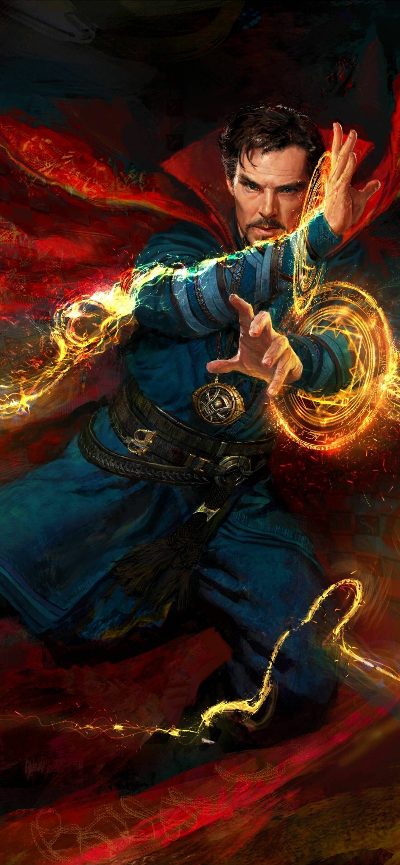 Doctor Strange wallpapers, High-resolution images, Marvel hero backgrounds, Cosmic art, 1290x2780 HD Phone