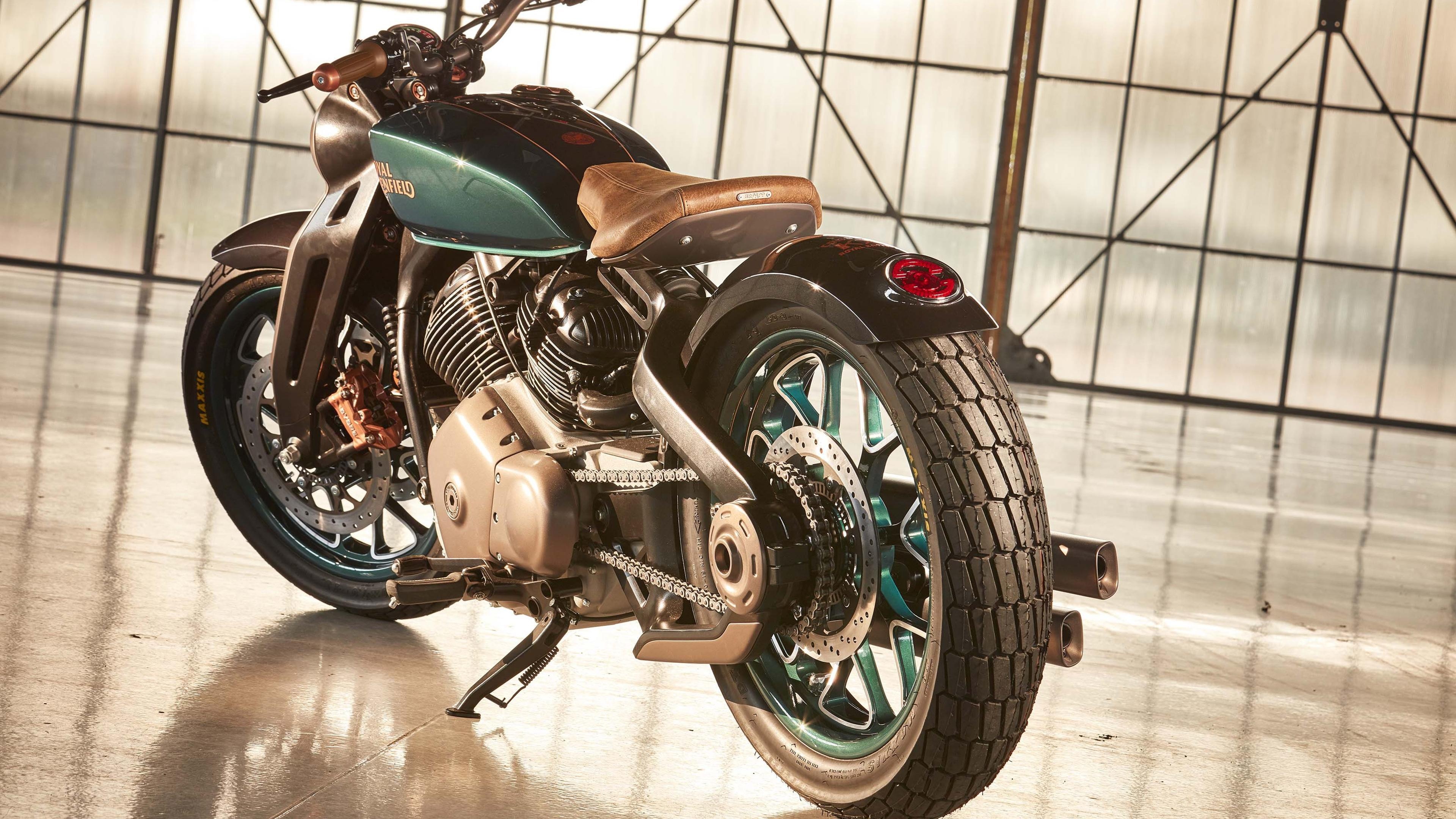 Royal Enfield Concept KX, ROYAL ENFIELD, V-twin bobber motorcycle, 4K Desktop wallpaper