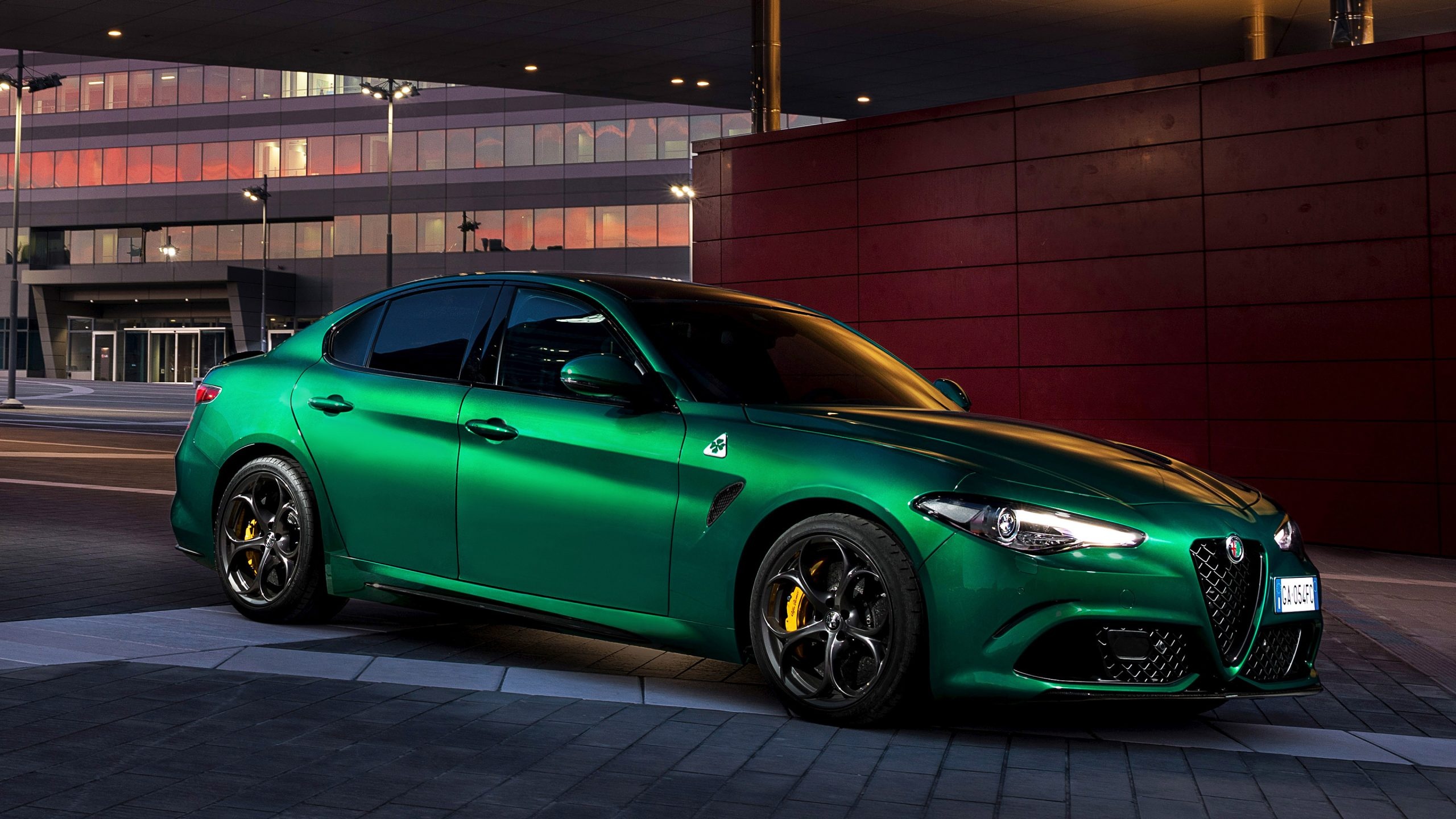 Alfa Romeo, Giulia wallpaper, HD image, Red car, 2560x1440 HD Desktop