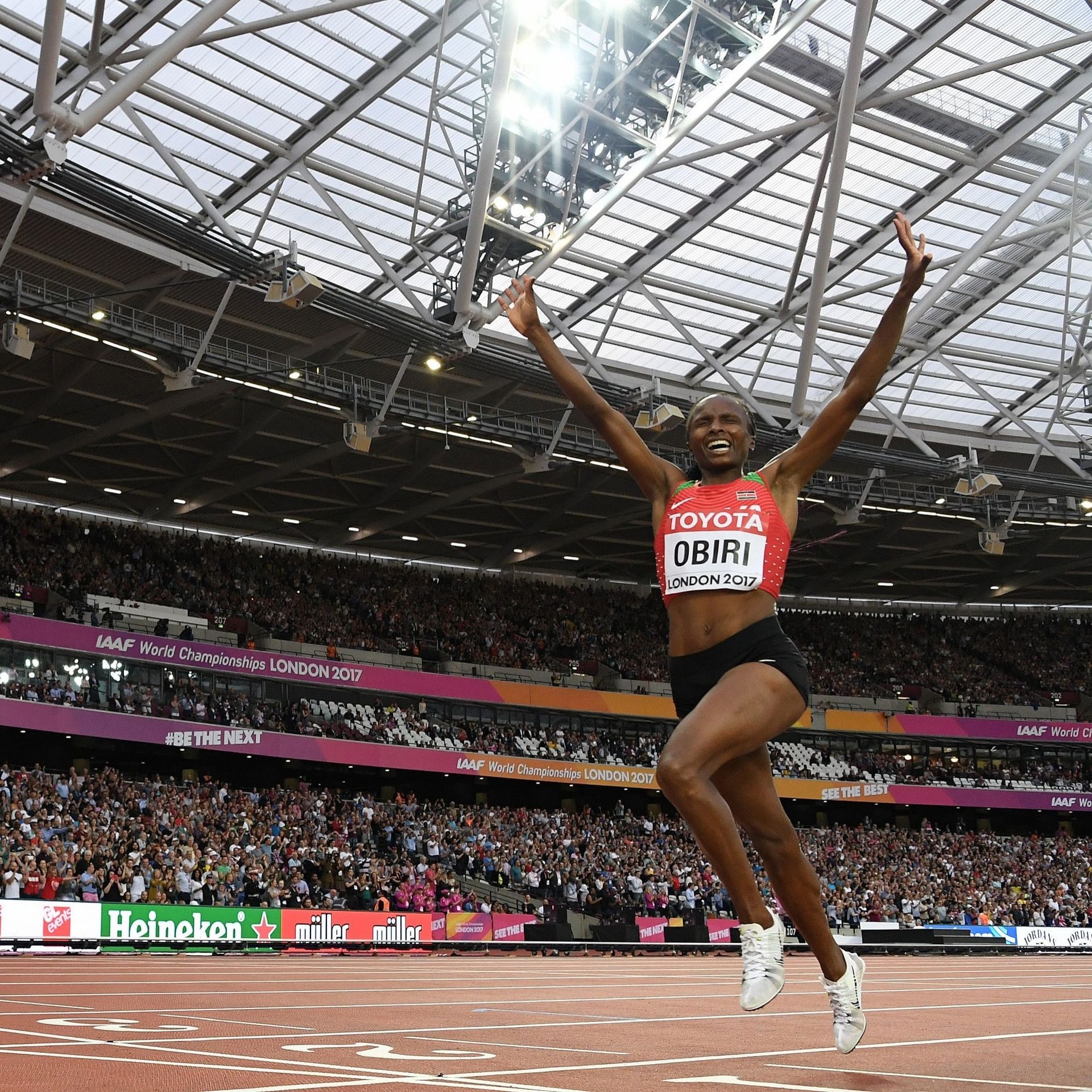 Hellen Obiri, 5000m champion, Doubling disappointment, 1920x1920 HD Phone