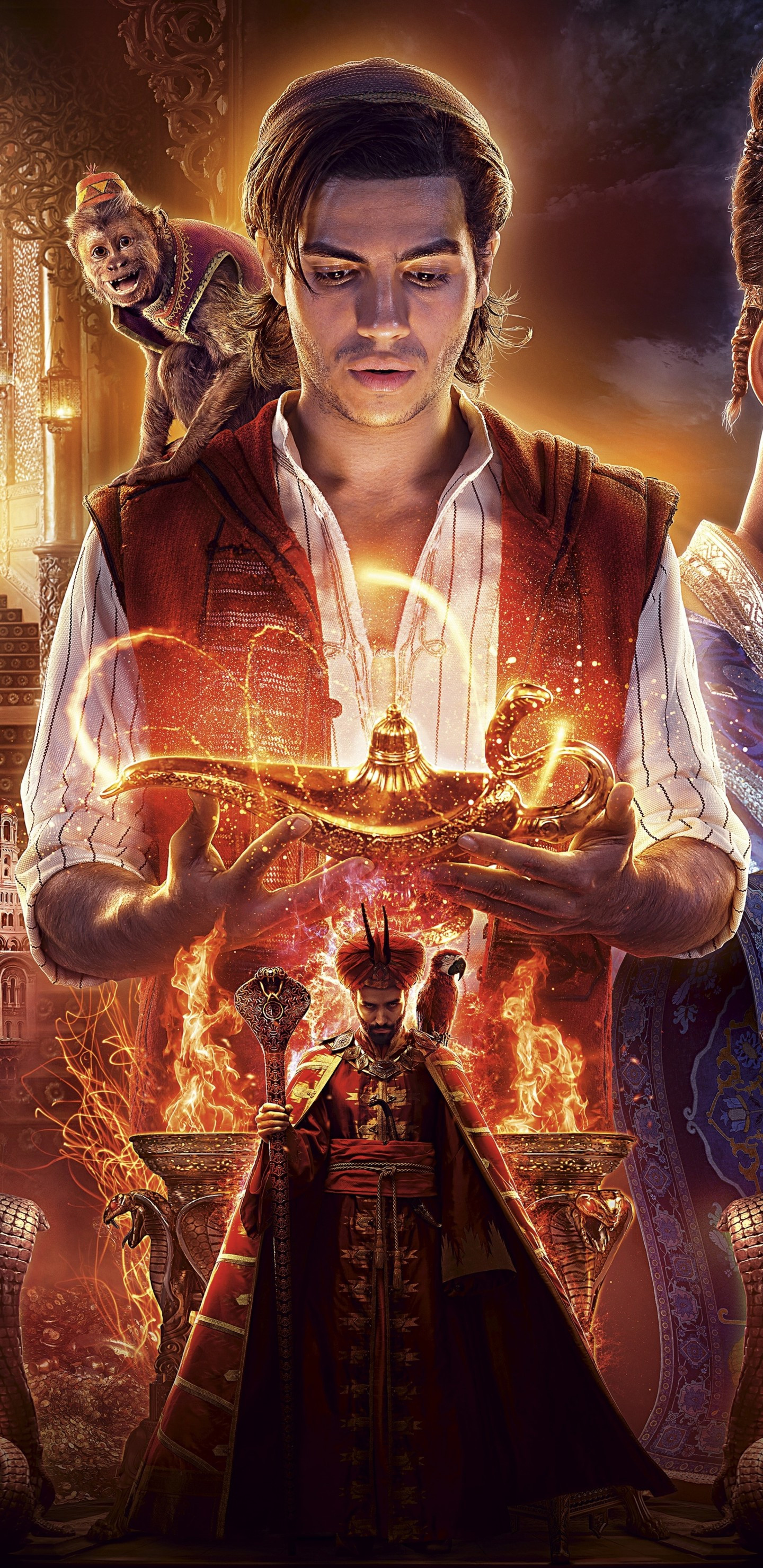 Aladdin 2019, Will Smith, Naomi Scott, Samsung Galaxy, 1440x2960 HD Phone