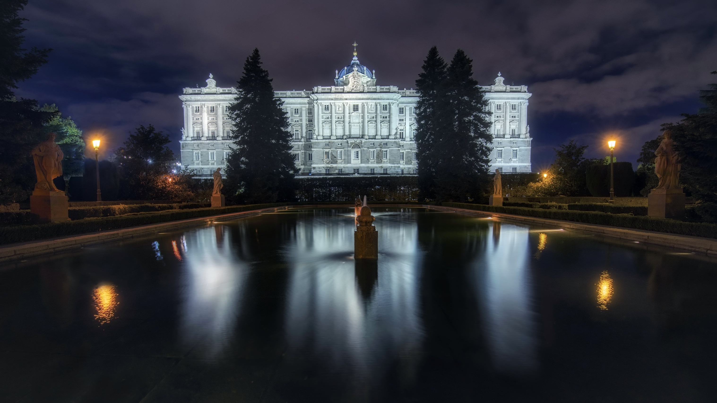 Sabatini Gardens, Madrid Wallpaper, 3040x1710 HD Desktop